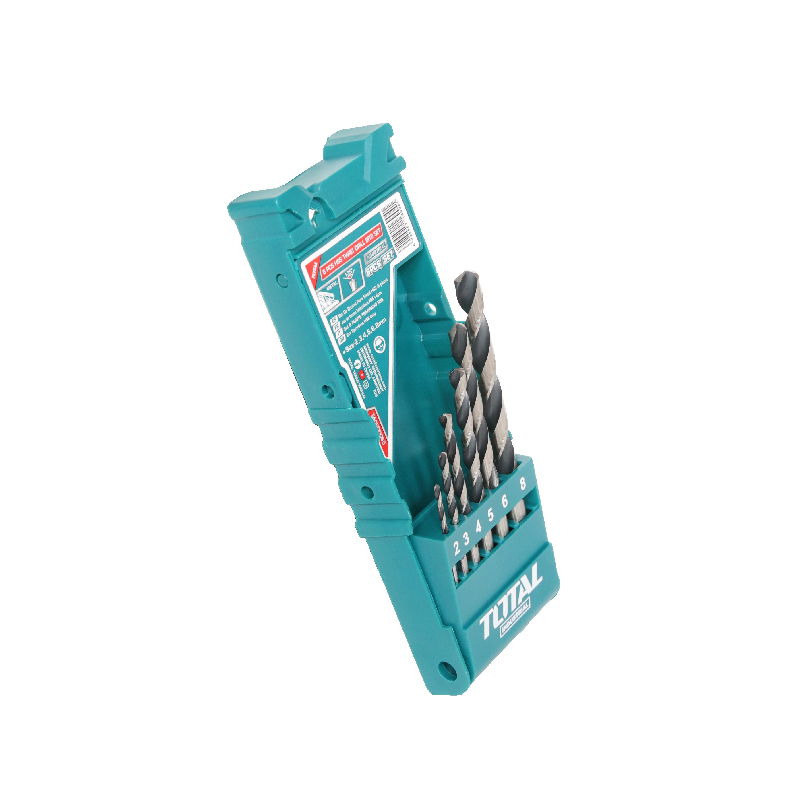 Total HSS Twist Drill Bits Set - 6pcs - TACSD0065