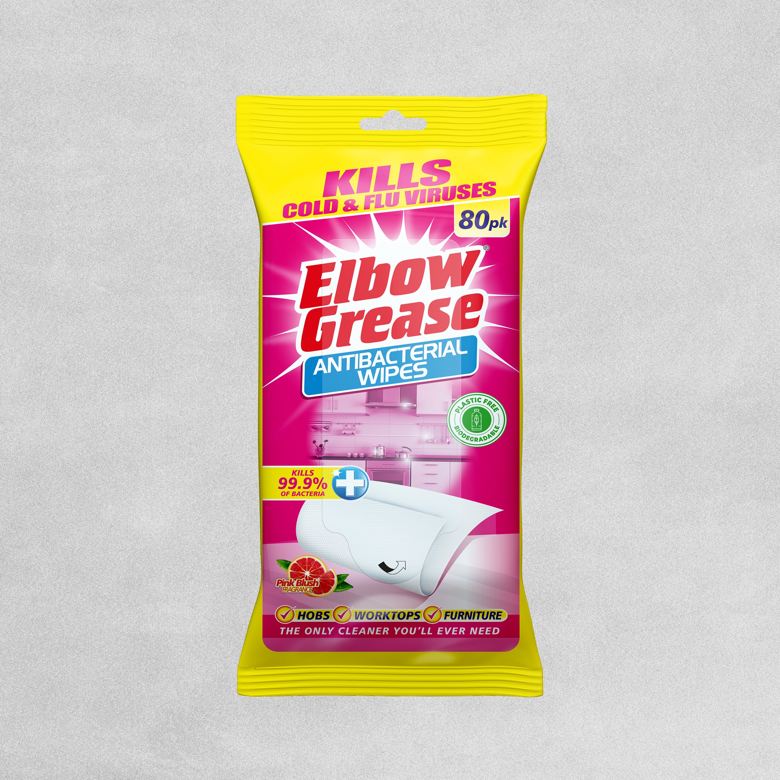 Elbow Grease Antibacterial Wipes - 80 Wipes