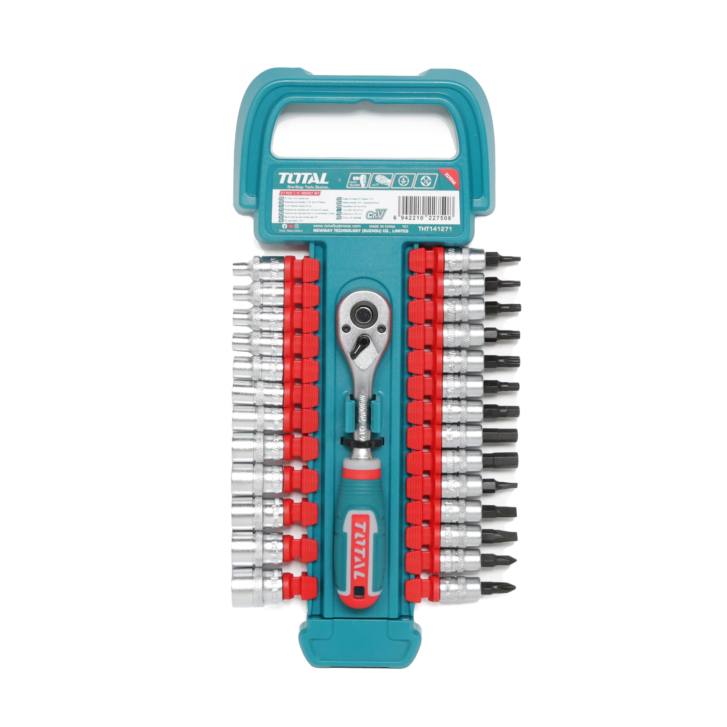 Total 1/4" Socket Set - 27pcs - THT141271
