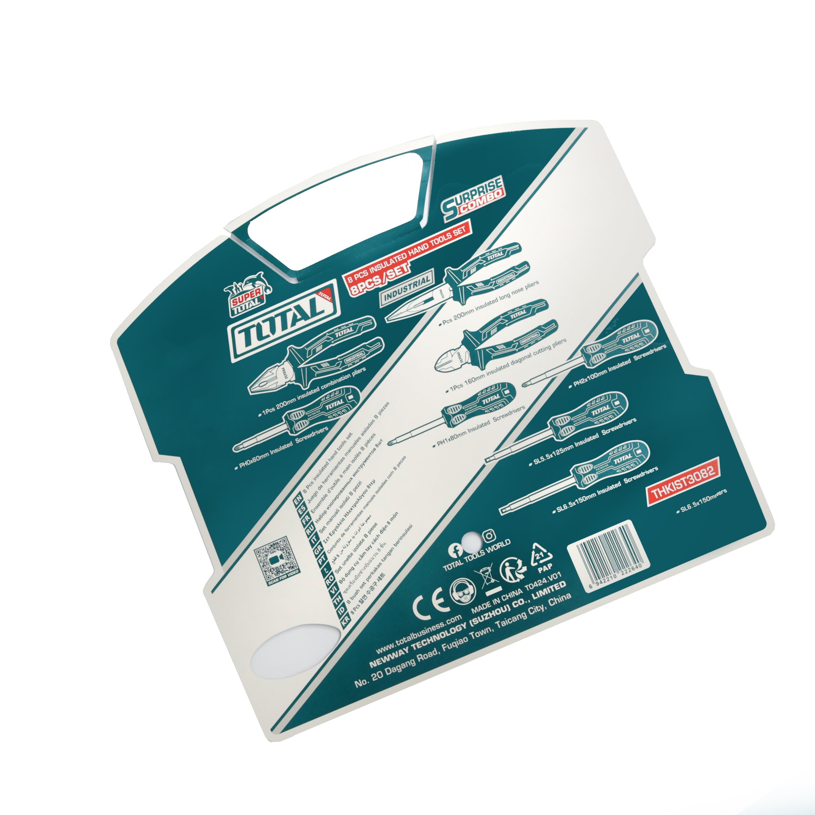 Total Insulated Hand Tools Set - 8pcs - THKIST3082