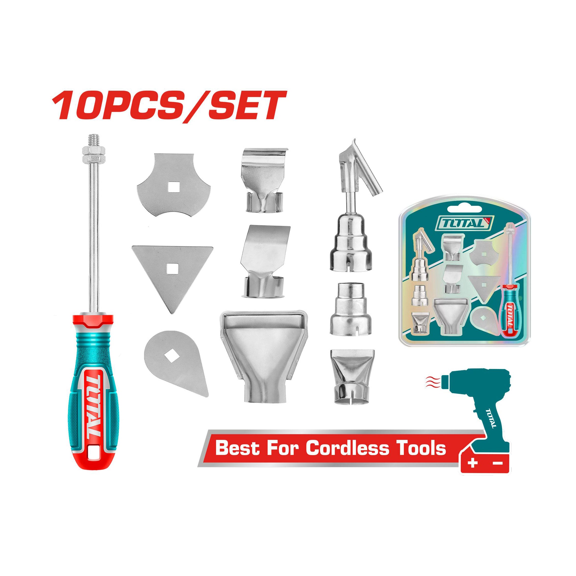 Total Heat Gun Accessories Set - 10pcs - TBA1011