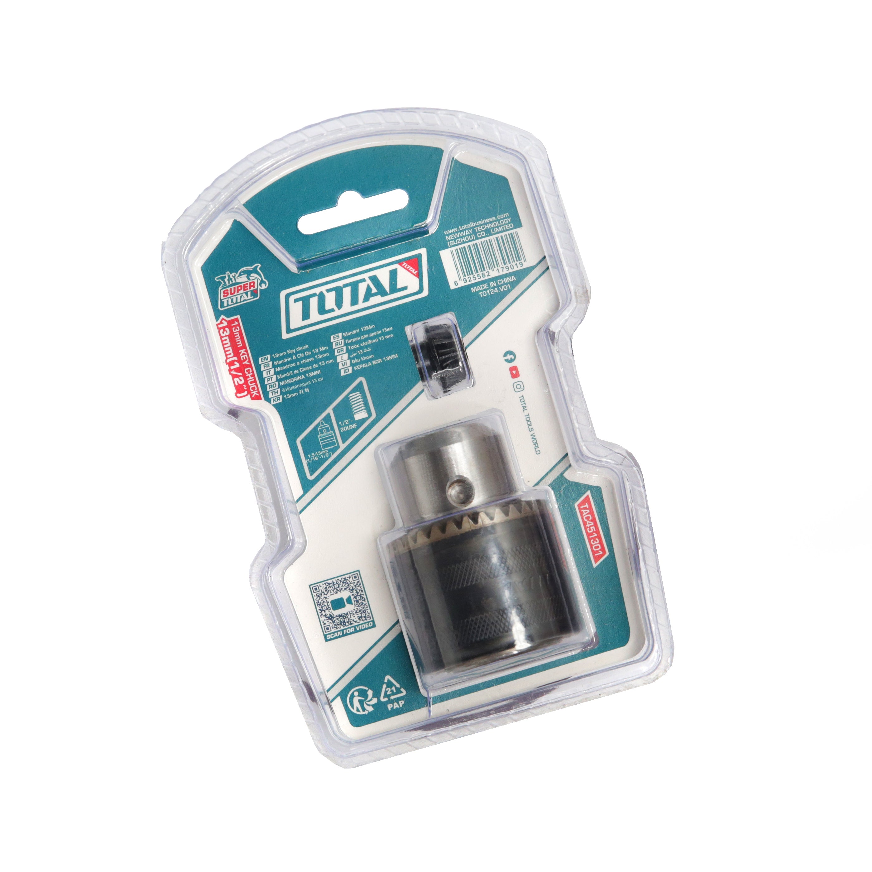 Total Key Chuck with Adaptor - 13mm - TAC451301