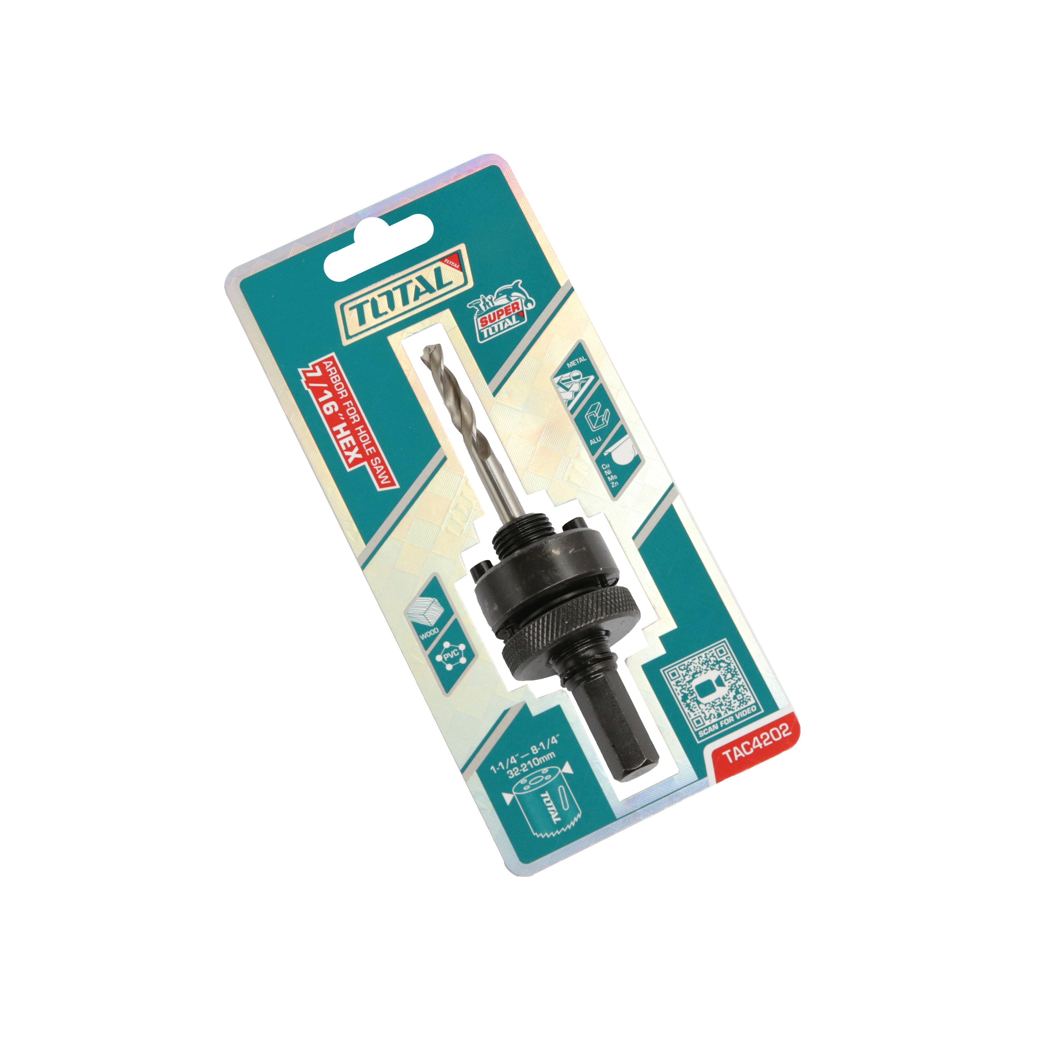 Total Arbor for Hole Saw - 7/16" Hex - TAC4202
