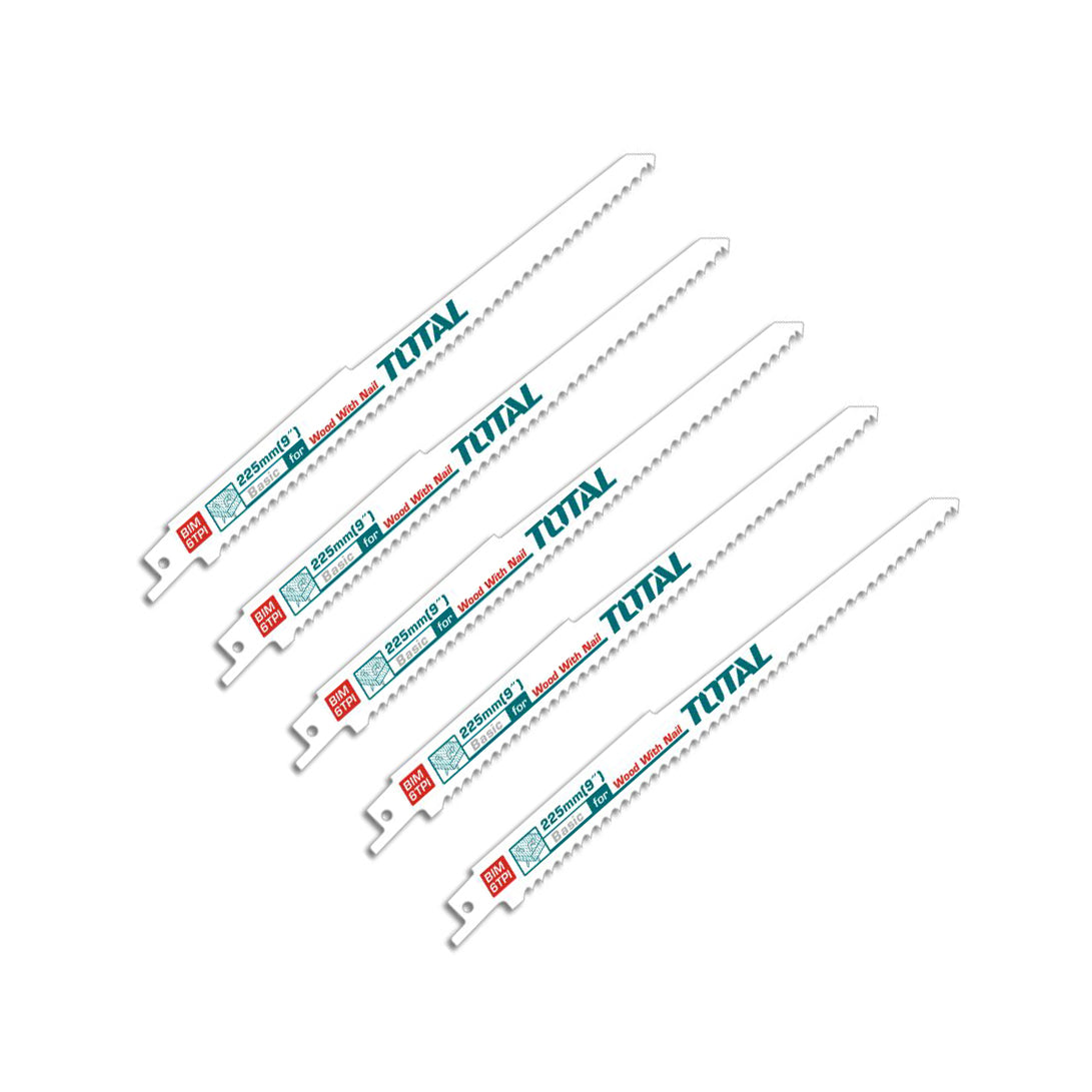Total Reciprocating Saw Blades for Wood with Nail - 5pcs - TRSB1111DF