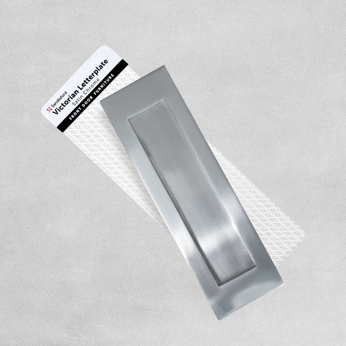 Sandleford Victorian Letterplate - Satin Chrome - 307mm x 96mm