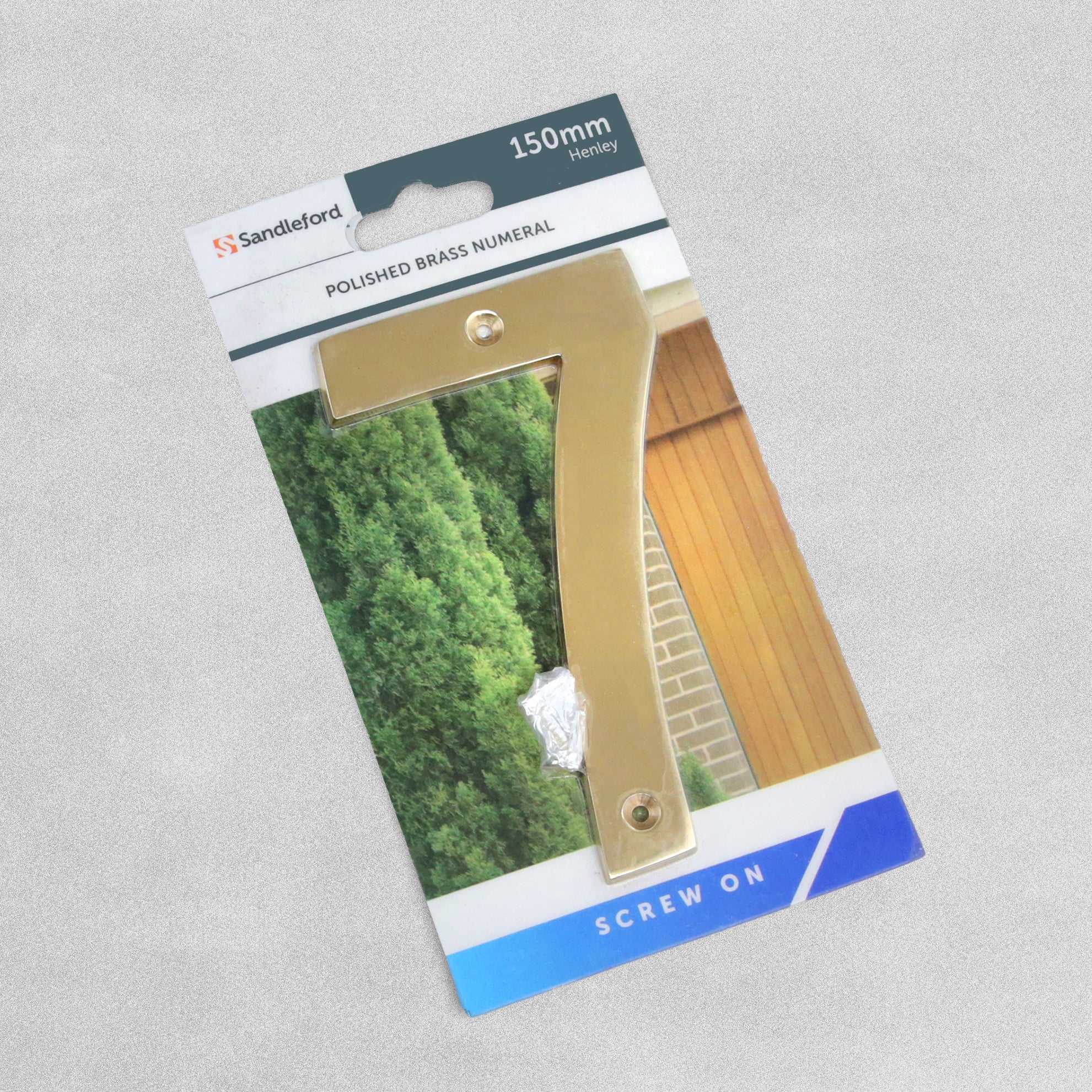 Sandleford Polished Brass Numeral - 150mm - Number 7