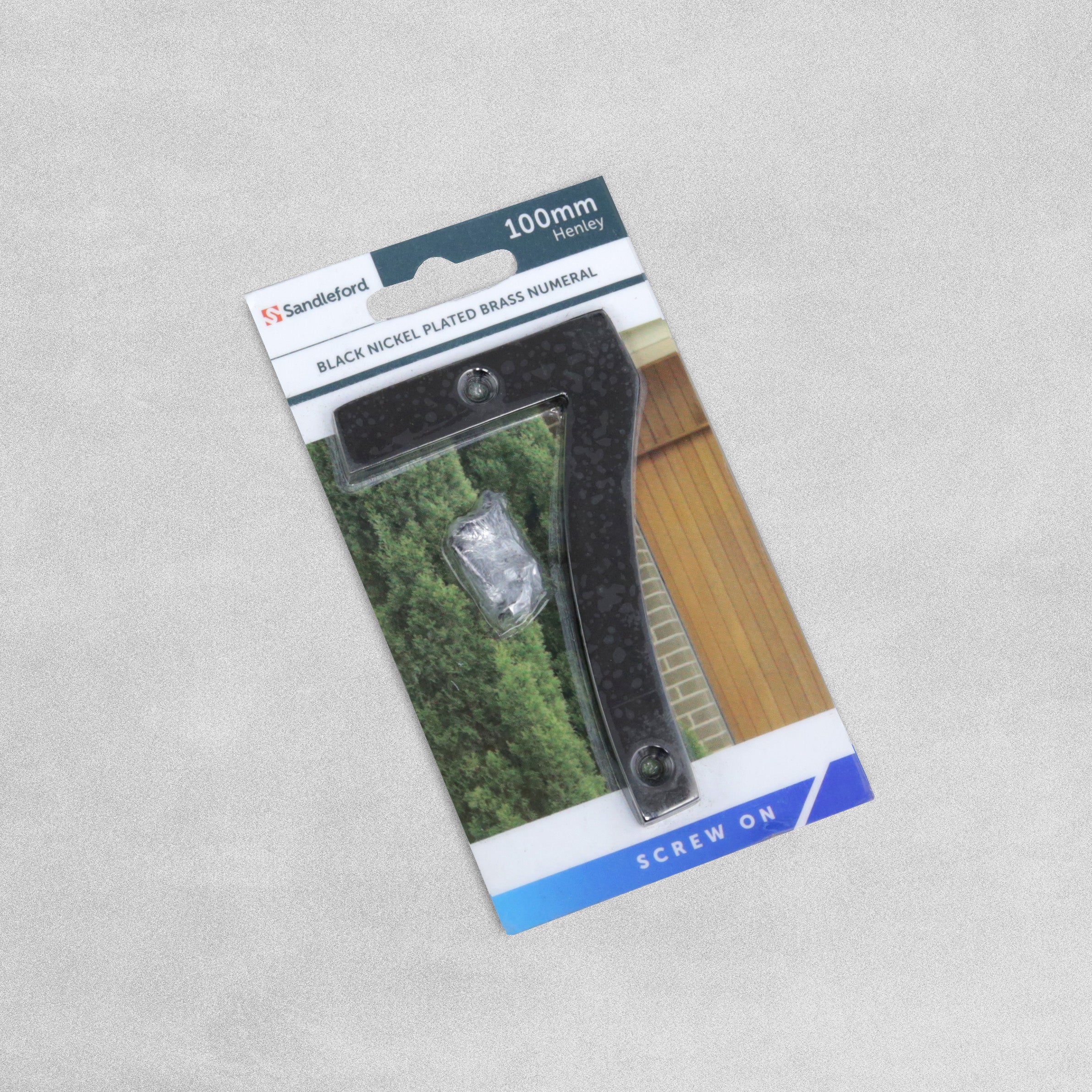 Sandleford Black Nickel Plated Brass Numeral - 100mm - Number 7