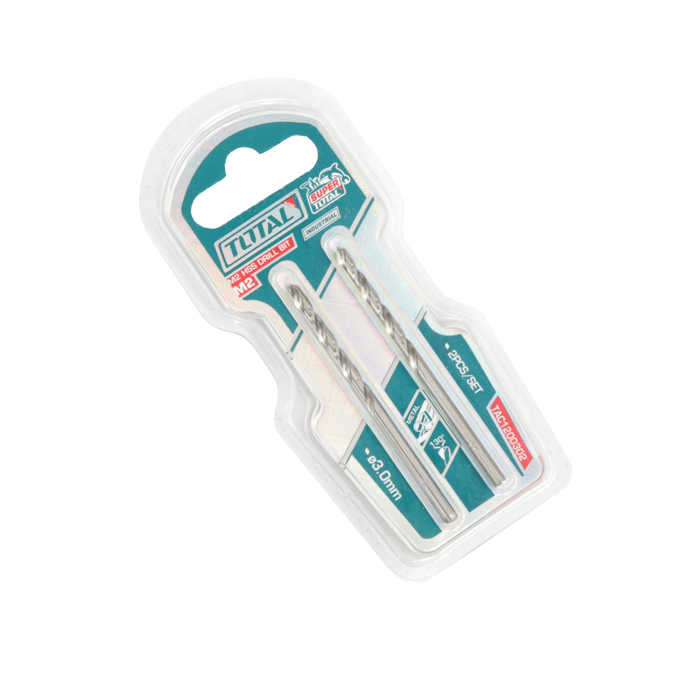 Total M2 HSS Drill Bits 3mm - 2pcs - TAC1200302