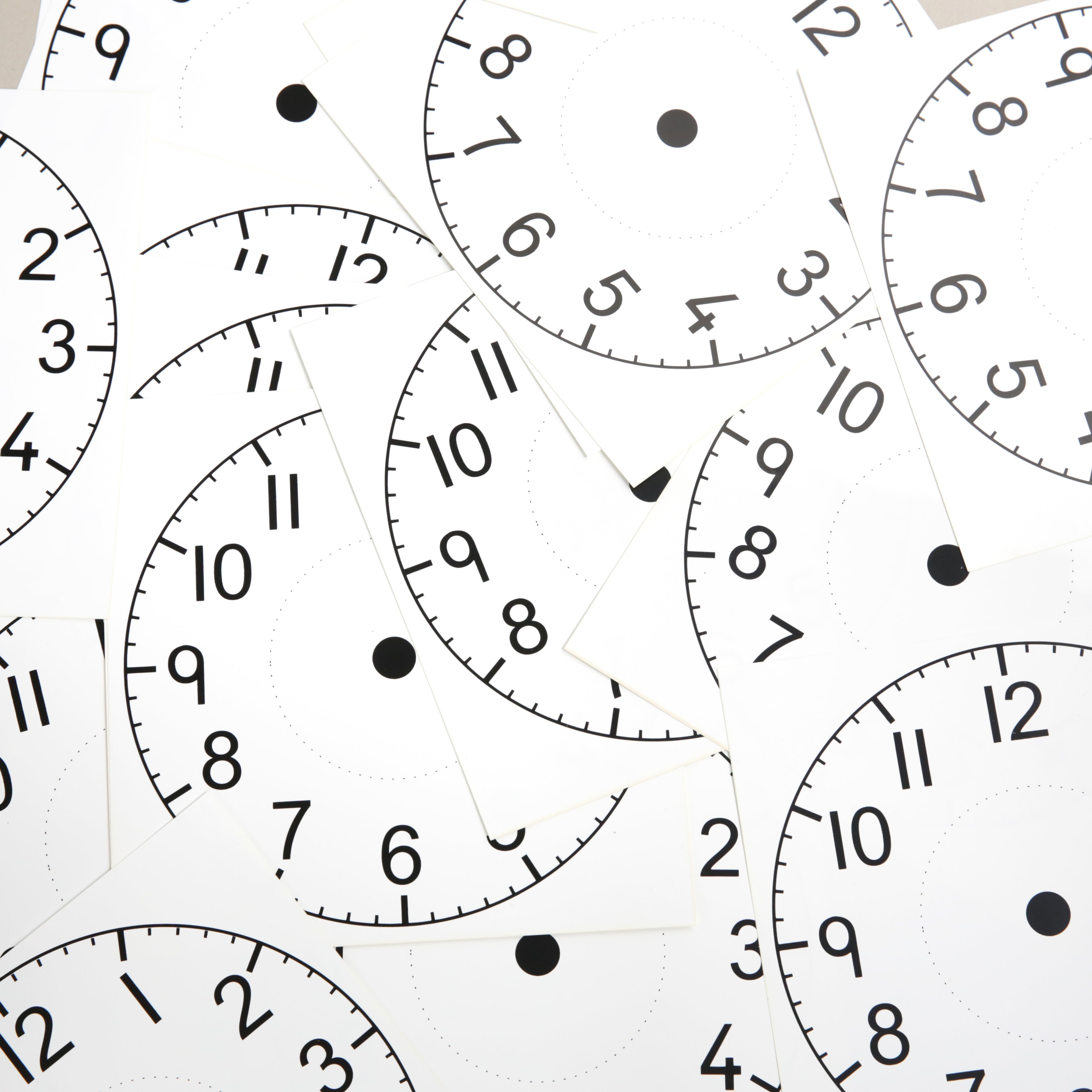 Plastic Clock Faces - 30pcs