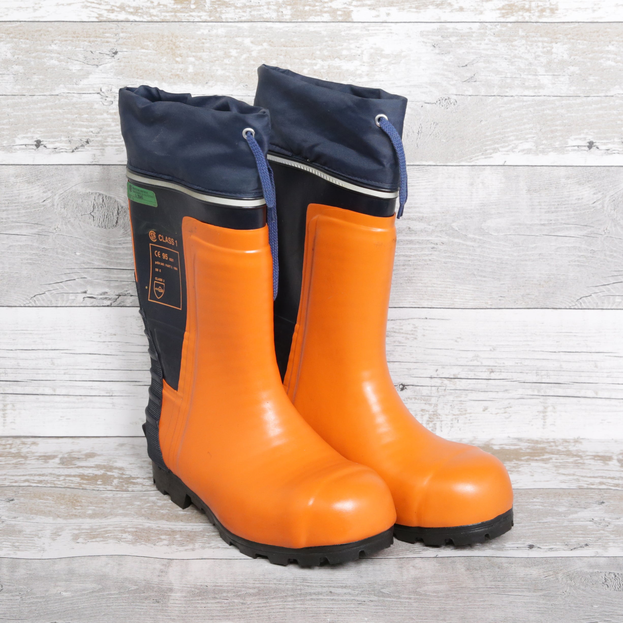 De-Branded Steel Toe Cap Chainsaw Class 3 Wellington Boots UK7