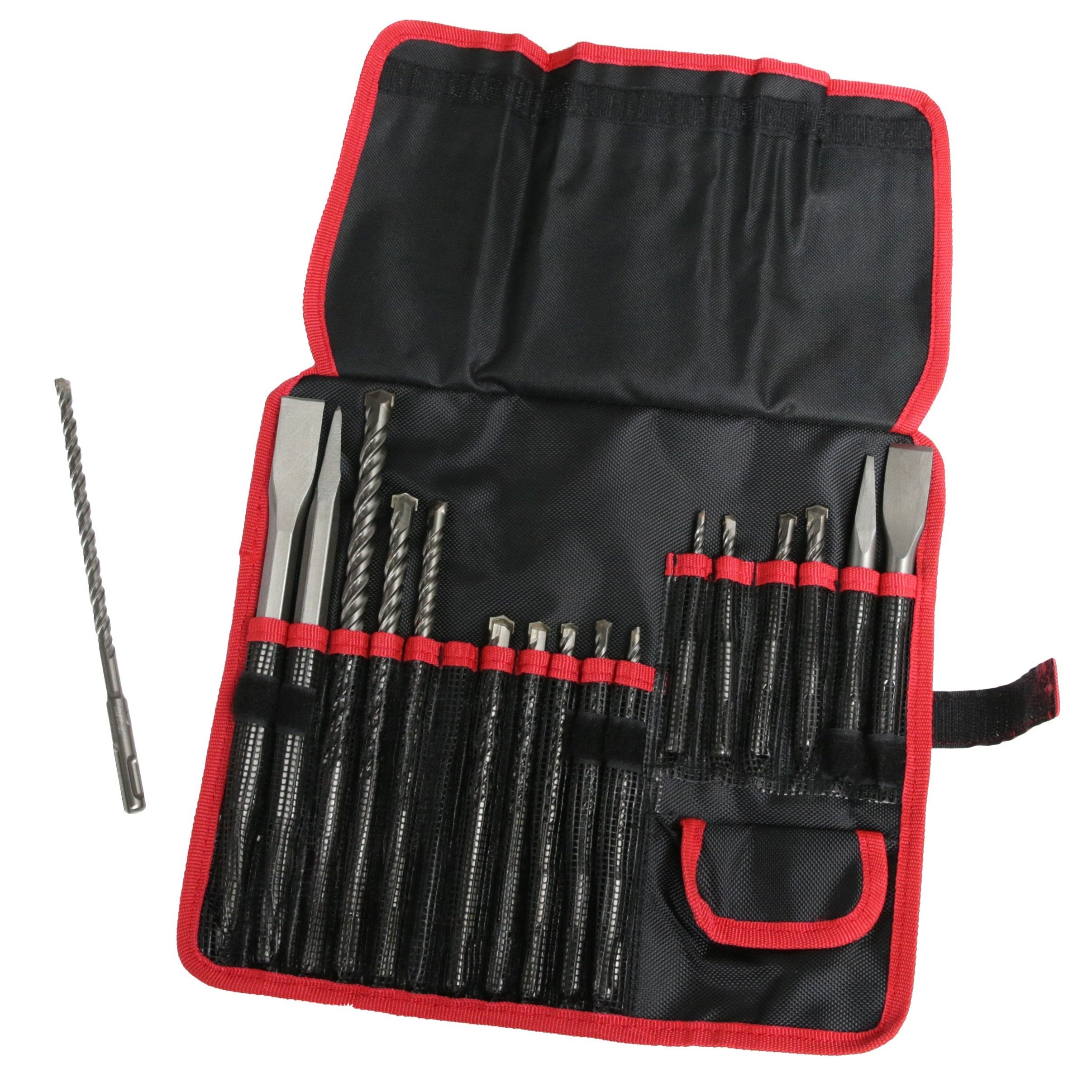 Total SDS PLus Hammer Drill Bits and Chisel Set - 17pcs- TACSD91701