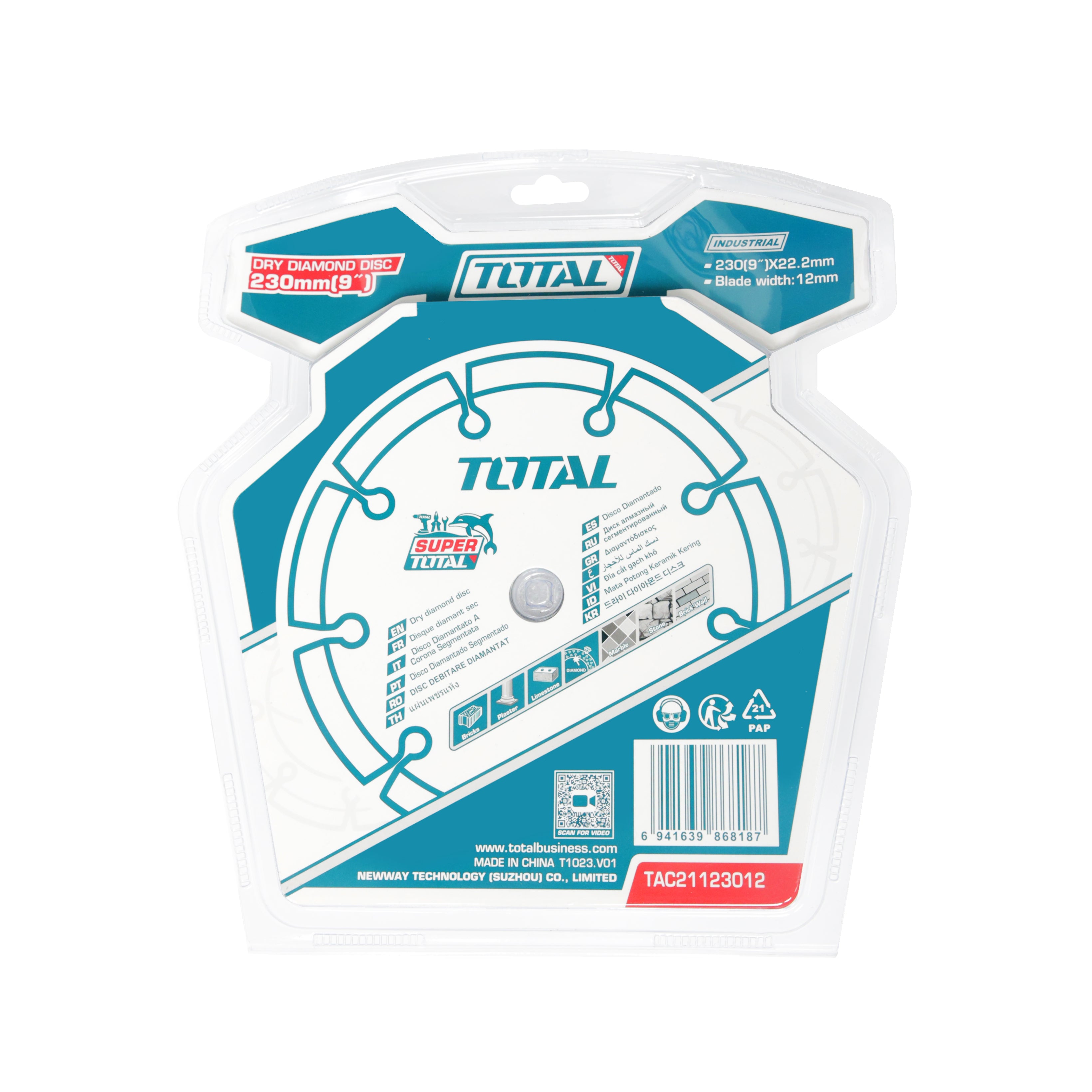 Total Dry Diamond Disc 230mm (9"x7/8") - TAC21123012