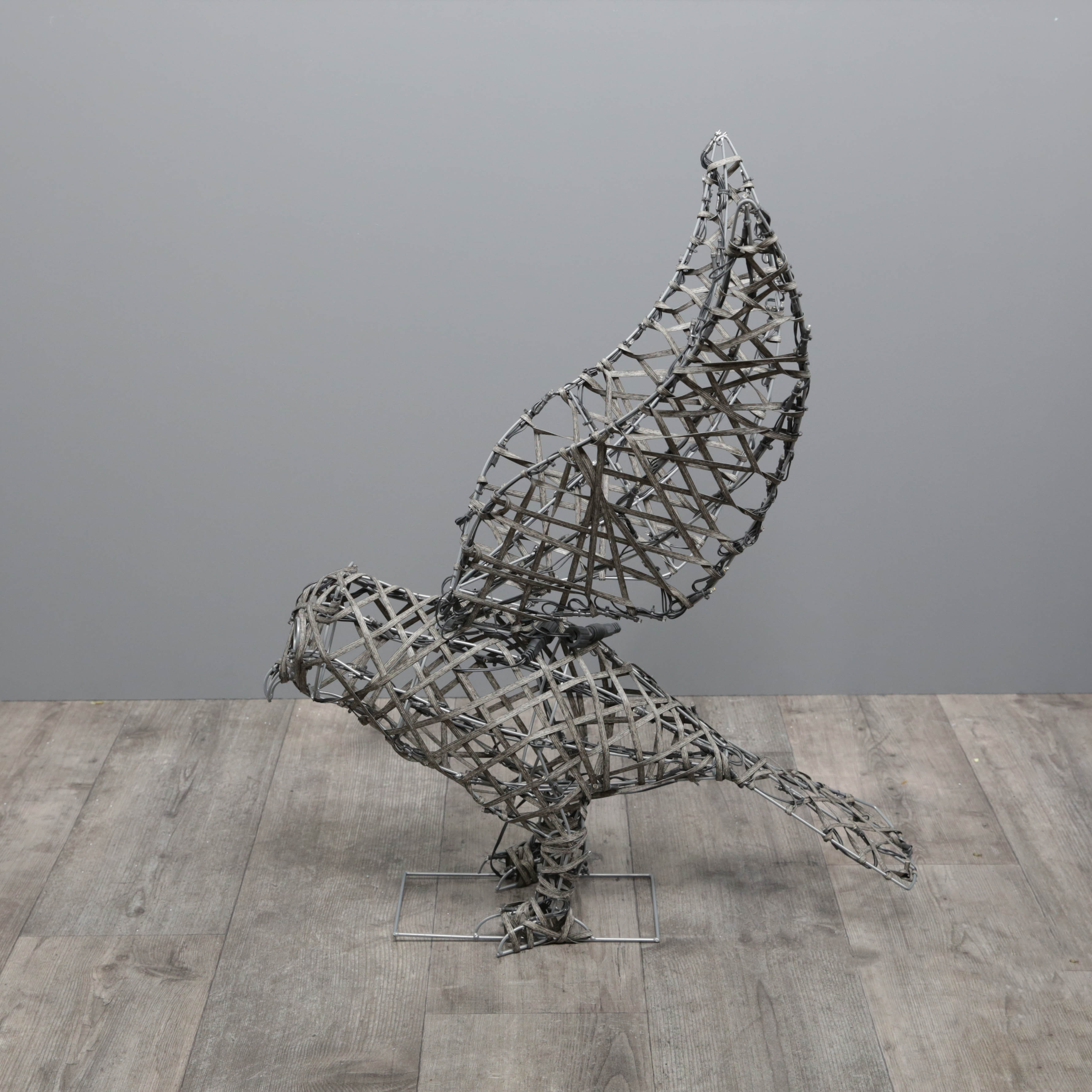 Noma Grey Rattan Owl Light - 74cm x 65cm