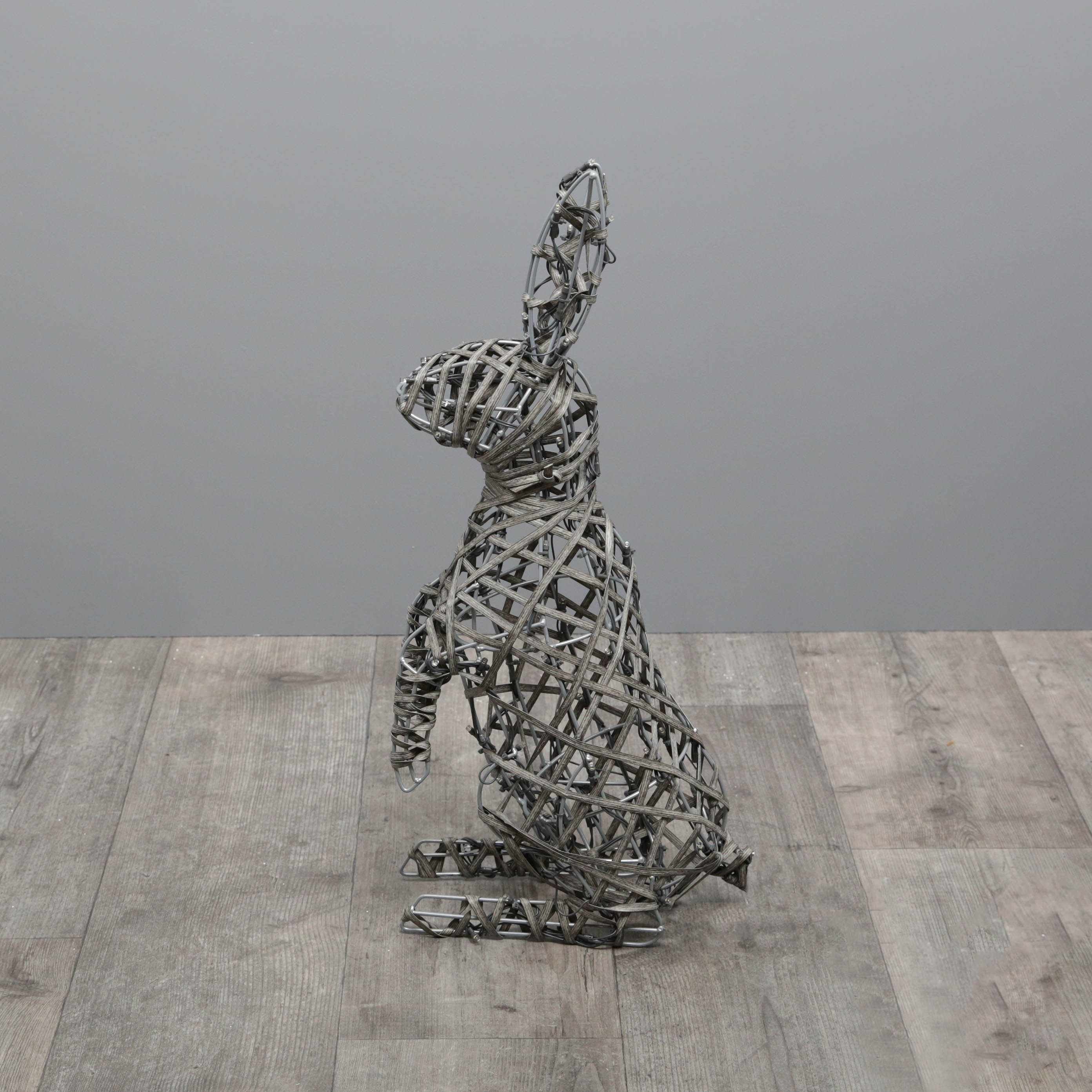 Noma Grey Rattan Jumping Rabbit Light - 58cm x 28cm