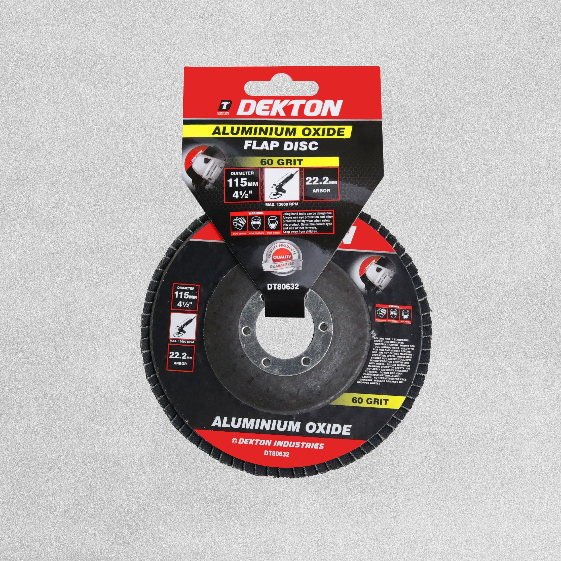 Dekton Aluminium Flap Disk 115mm - 60 Grit