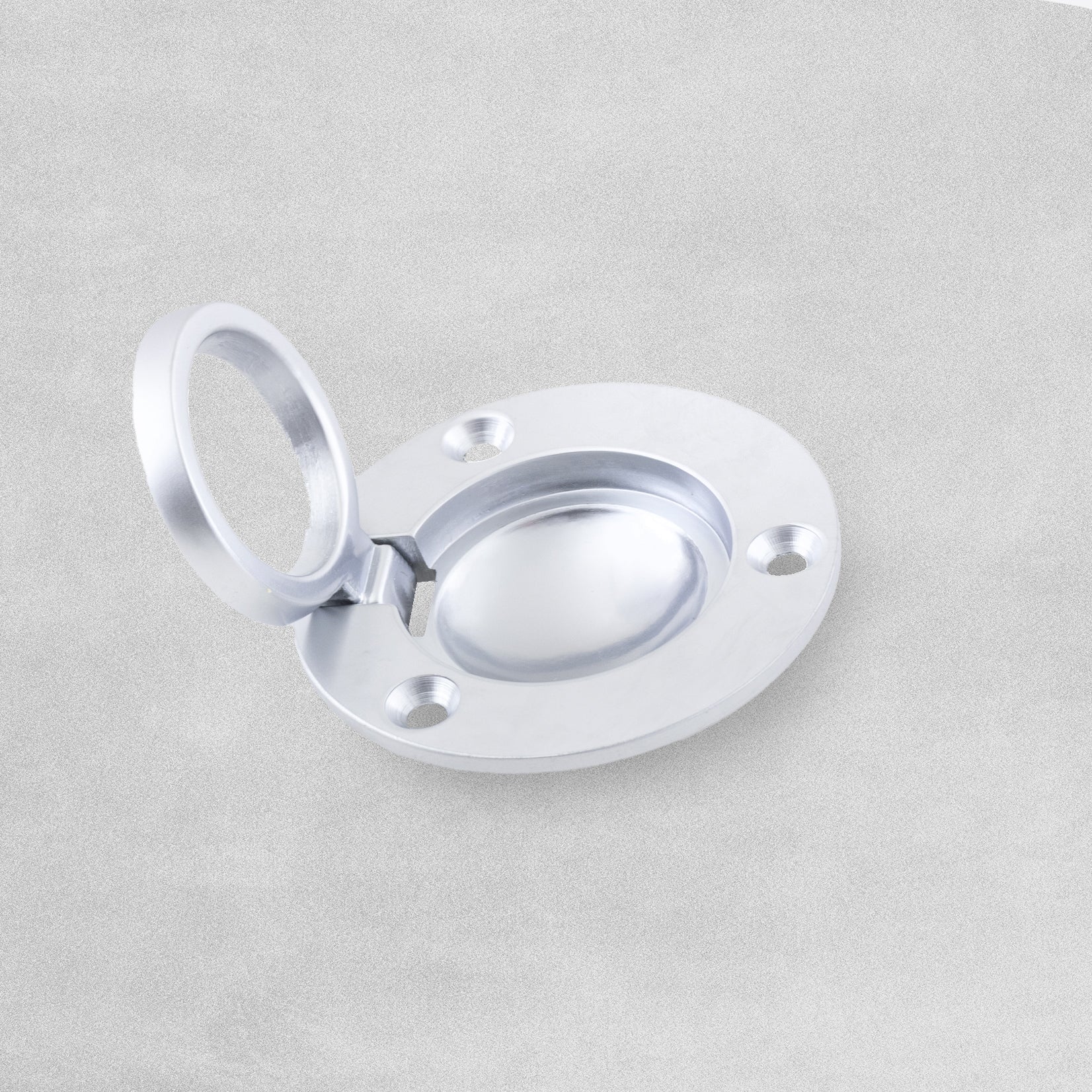 Sandleford Pinnacle Hardware - Flush Ring Pull Satin Chrome Plated - 55mm