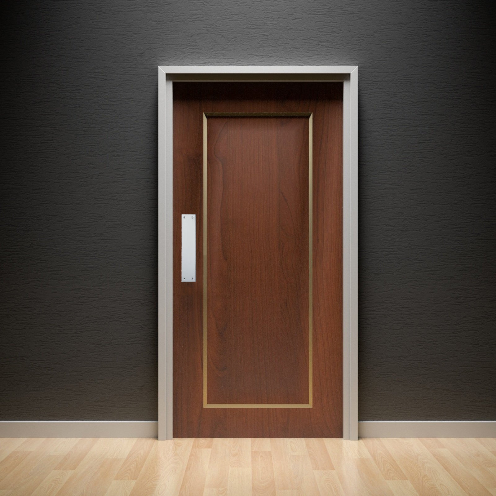 Sandleford Premium Victorian Push Plate - Polished Chrome - 300 x 70 x 6mm