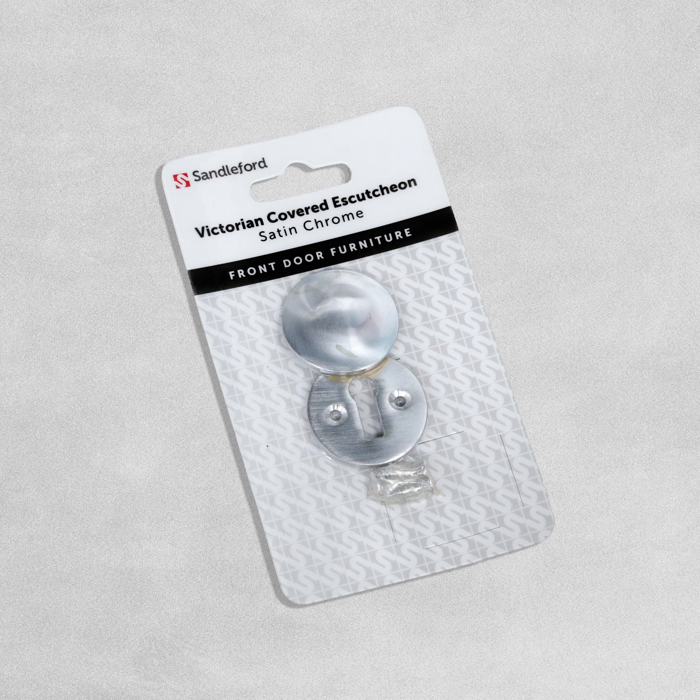 Sandleford - Victorian Covered Keyhole Escutcheon - Satin Chrome - 40mm