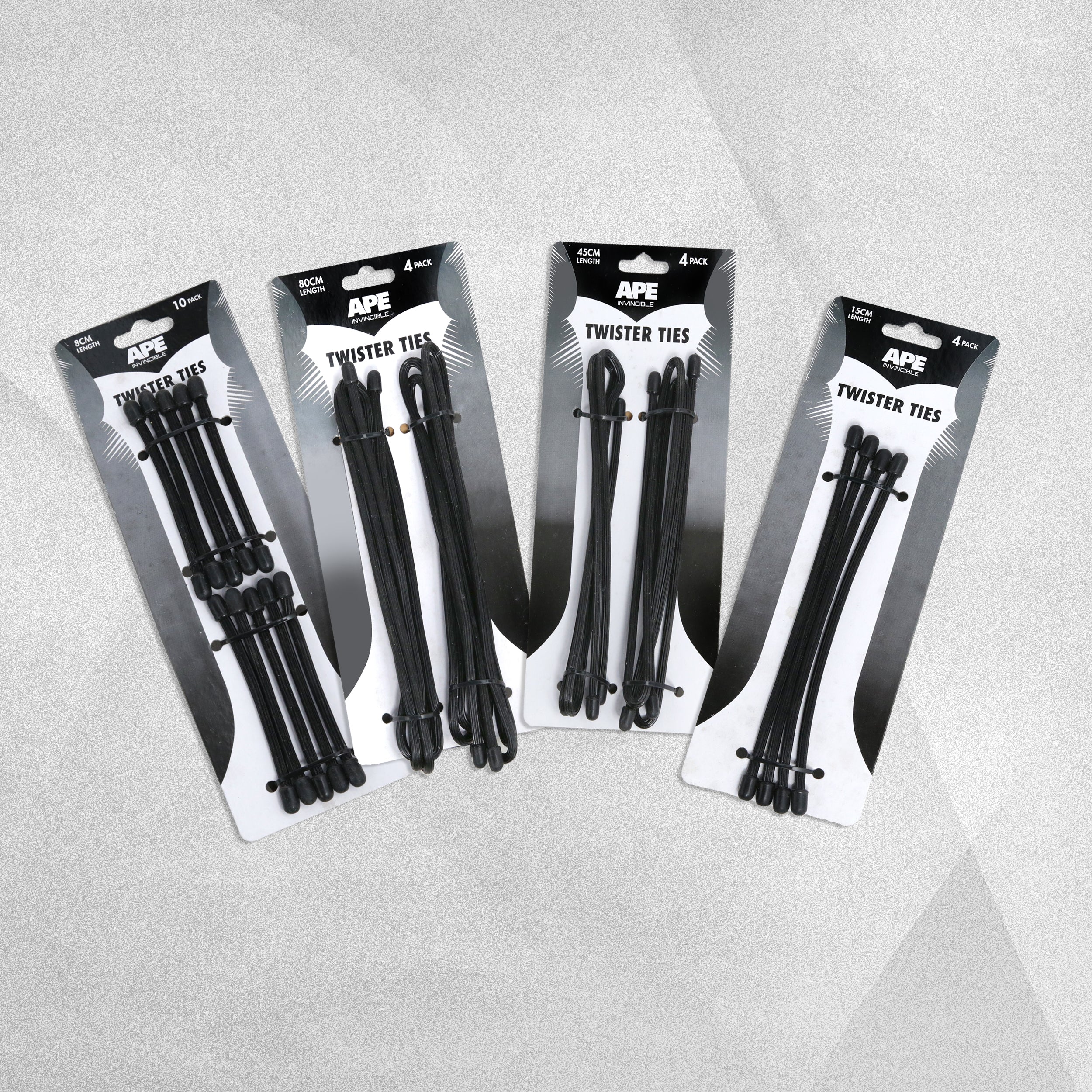 Ape Invincible Twister Ties - Various Sizes Available