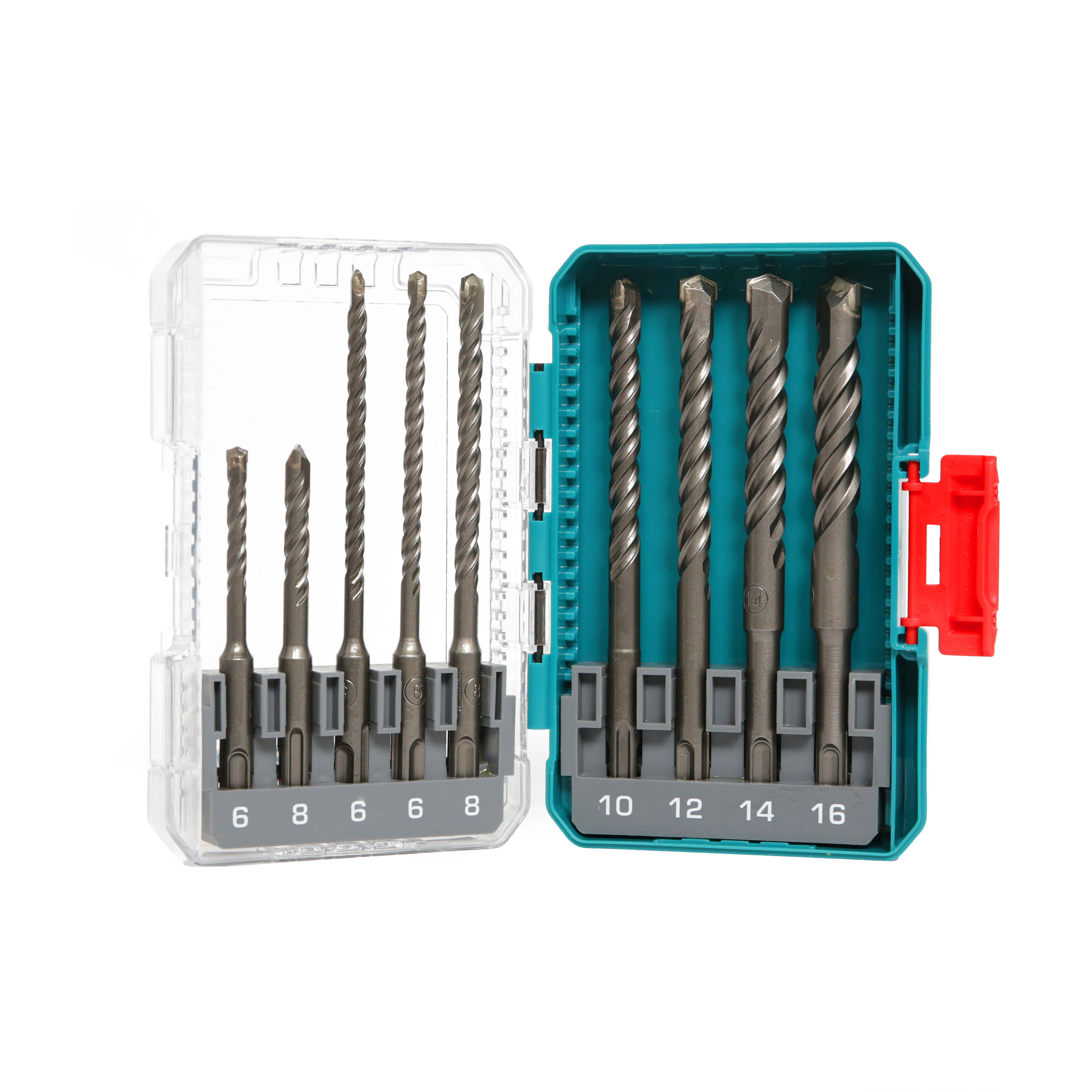 Total SDS Plus Hammer Drill Bits Set - 9pcs - TACSDL30906