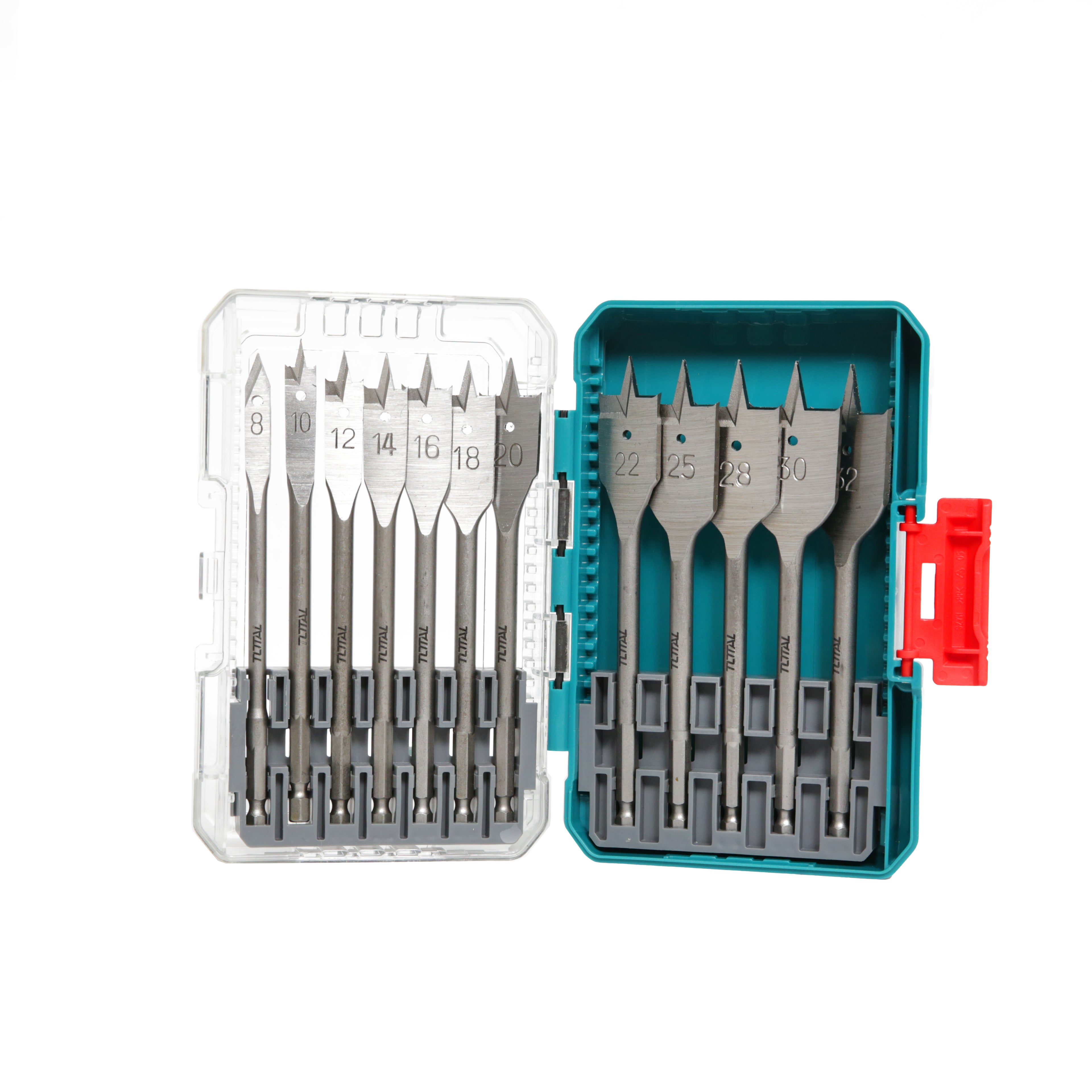 Total Flat Wood Drill Bits Set 12pcs - TACSDL1206