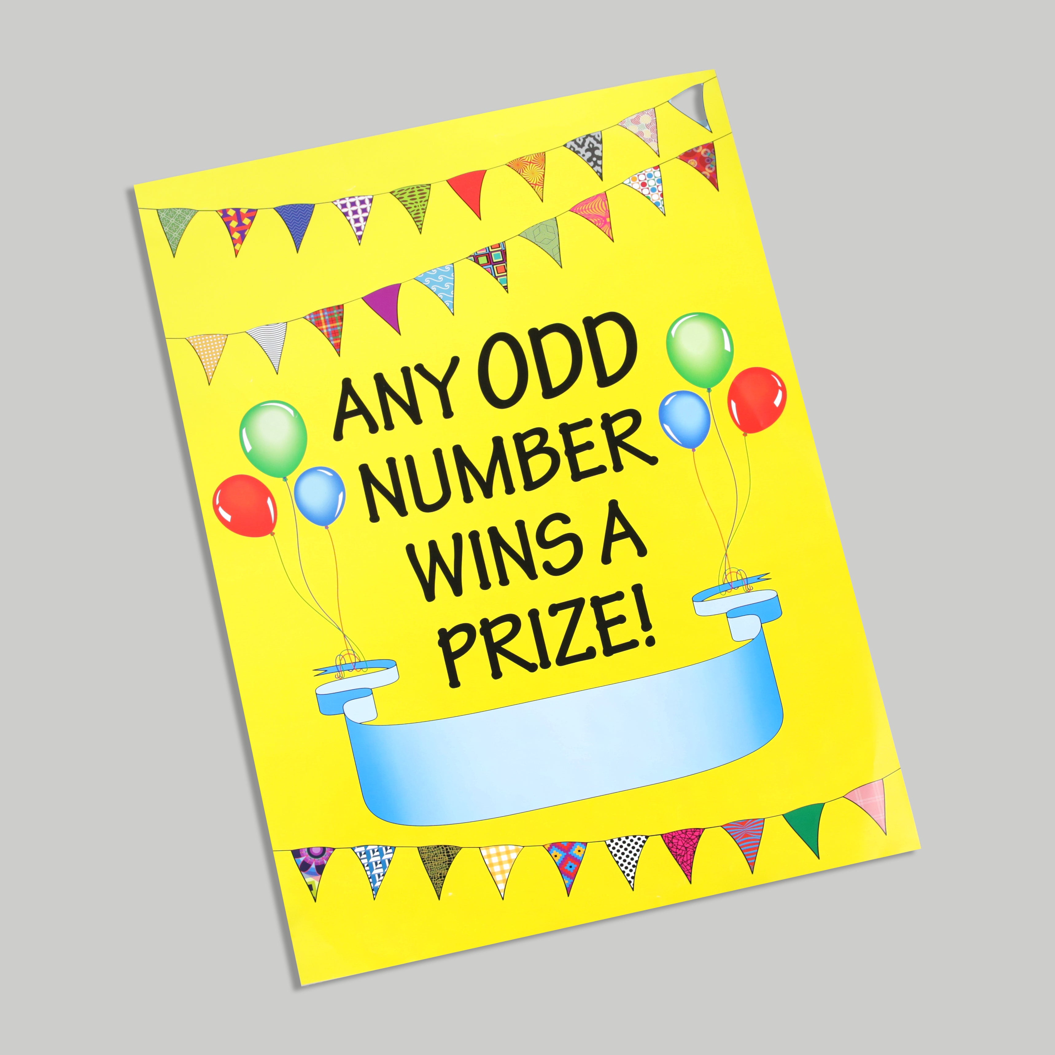 Any Odd Number Wins A Prize Poster