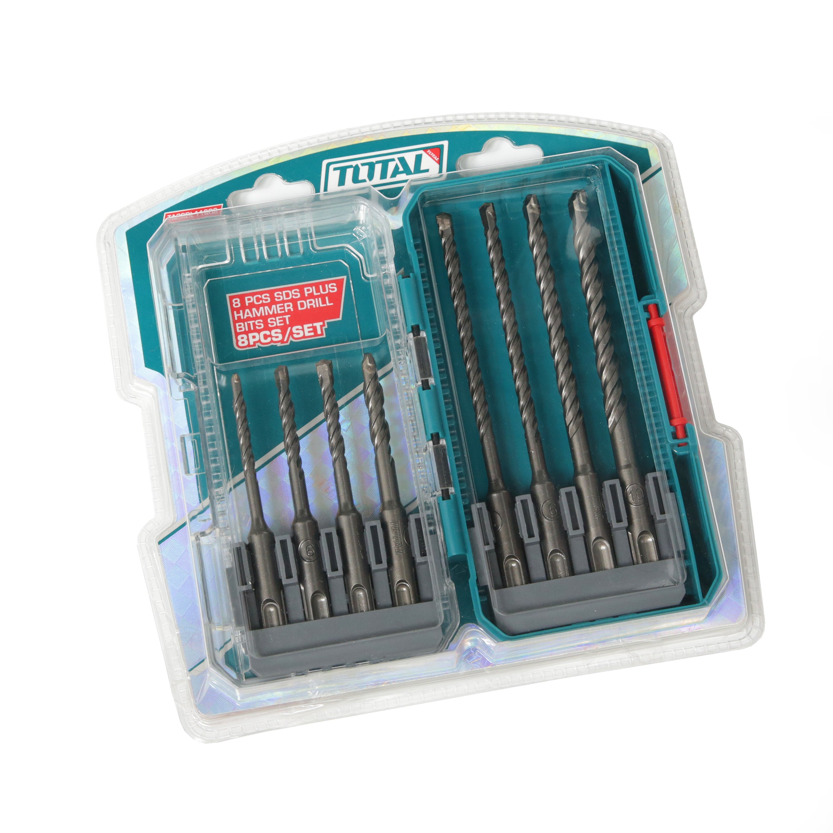 Total SDS Plus Hammer Drill Bits Set - 8pcs - TACSDL11806