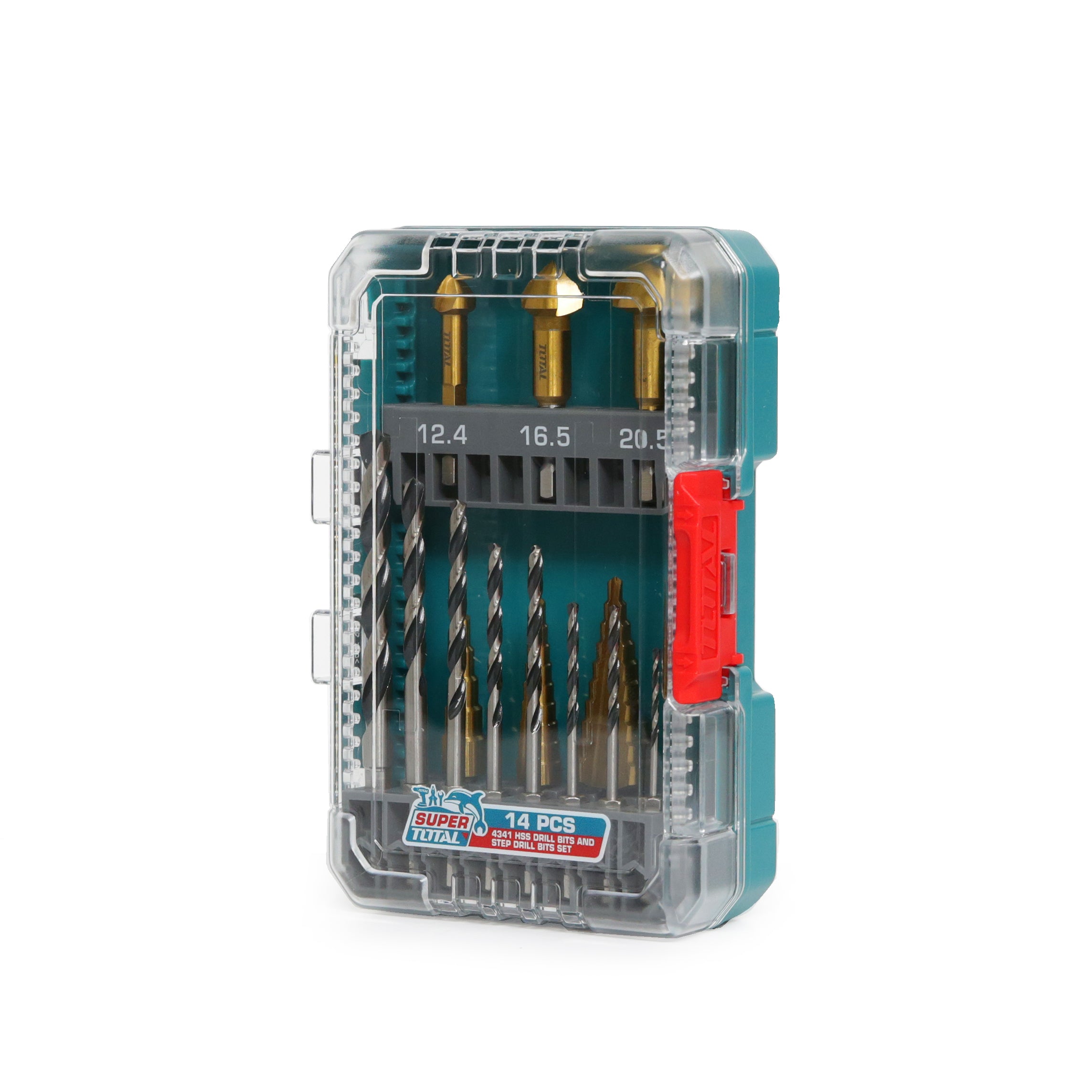 Total 4341 HSS Drill Bits and Step Drill Bits Set - 14pcs - TACSDL61401