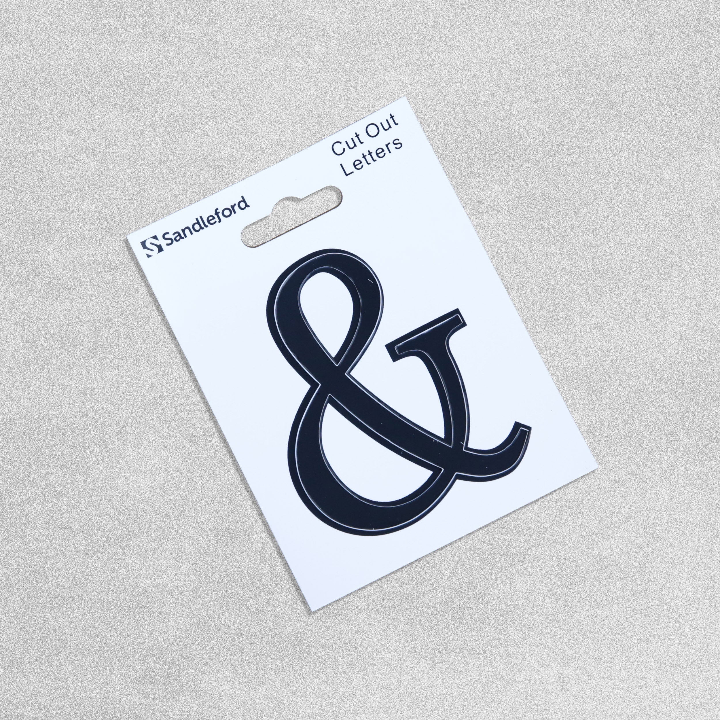 Sandleford Stick On Ampersand Sign - White & Black - 65 x 80mm