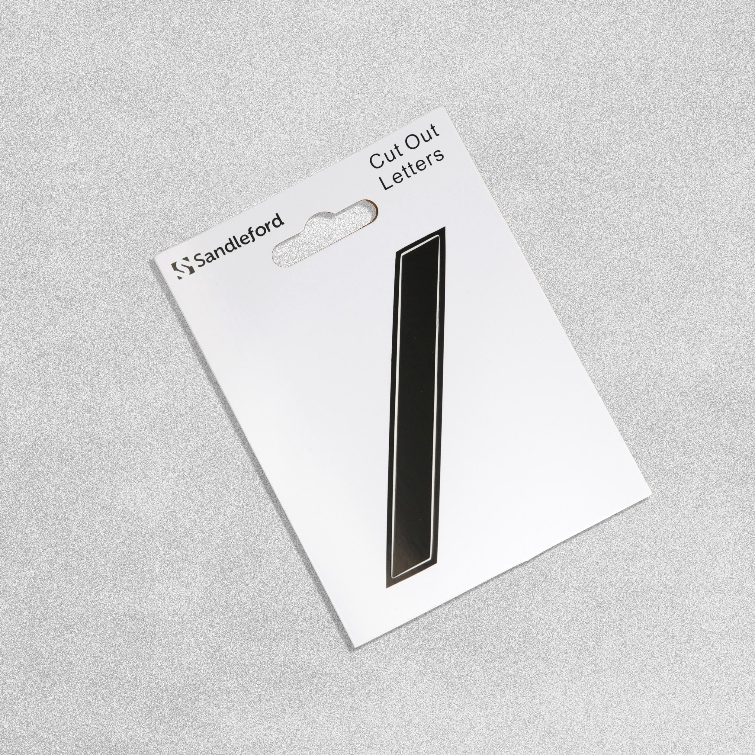 Sandleford Stick On Slash Sign - White & Black - 10 x 90mm