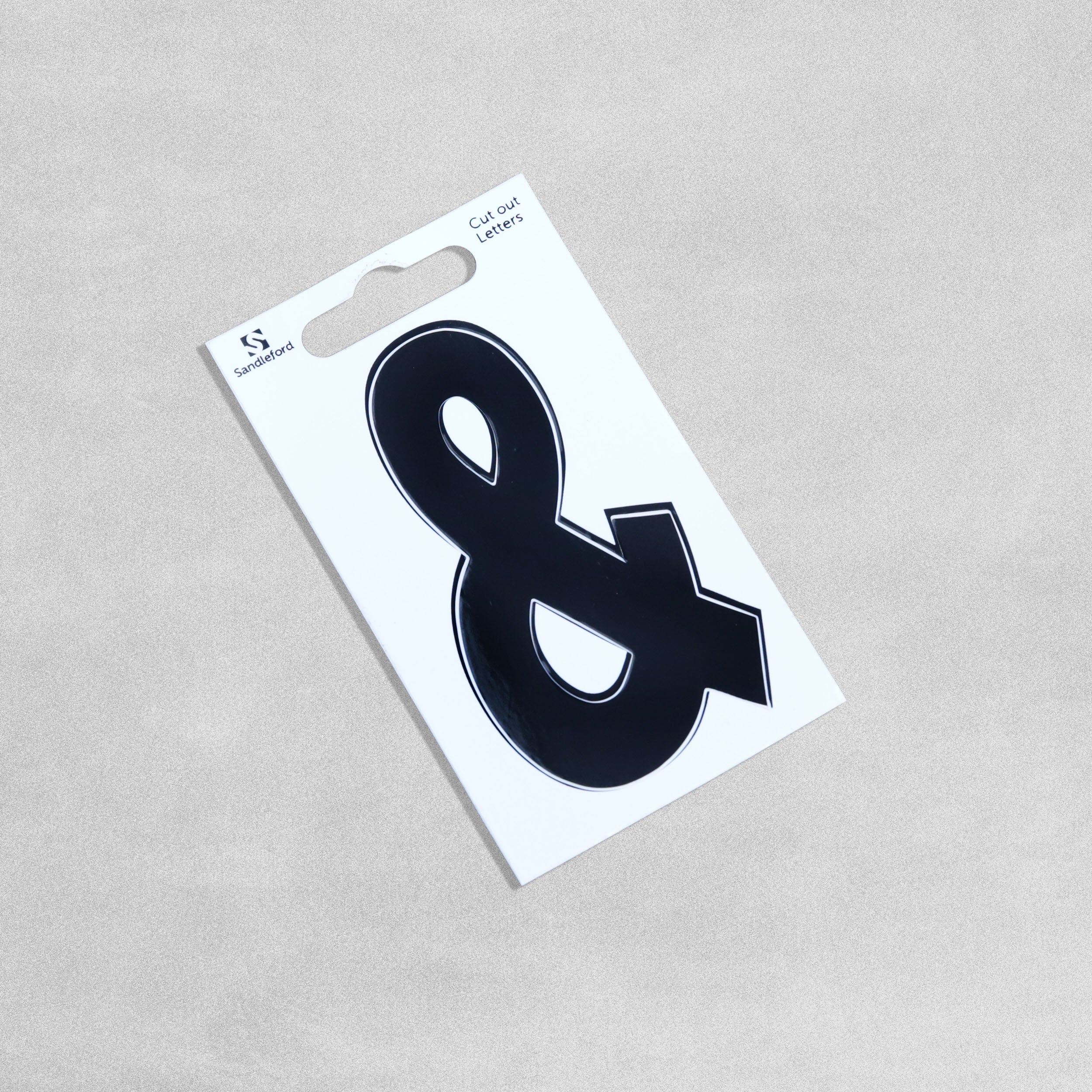 Sandleford Stick On Ampersand Sign - White & Black - 45 x 83mm