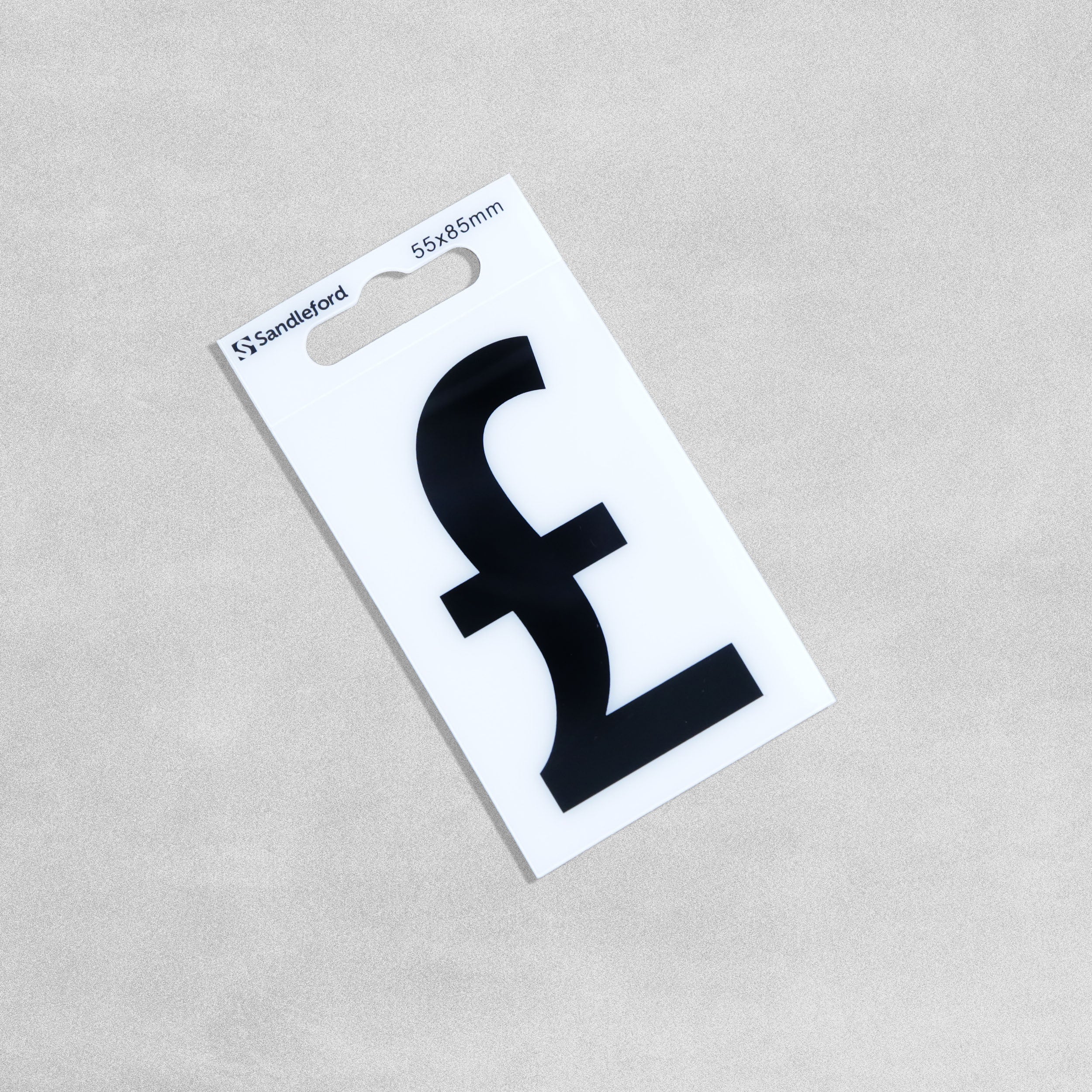 Sandleford Stick On Pound Sign - White & Black - 55 x 85mm