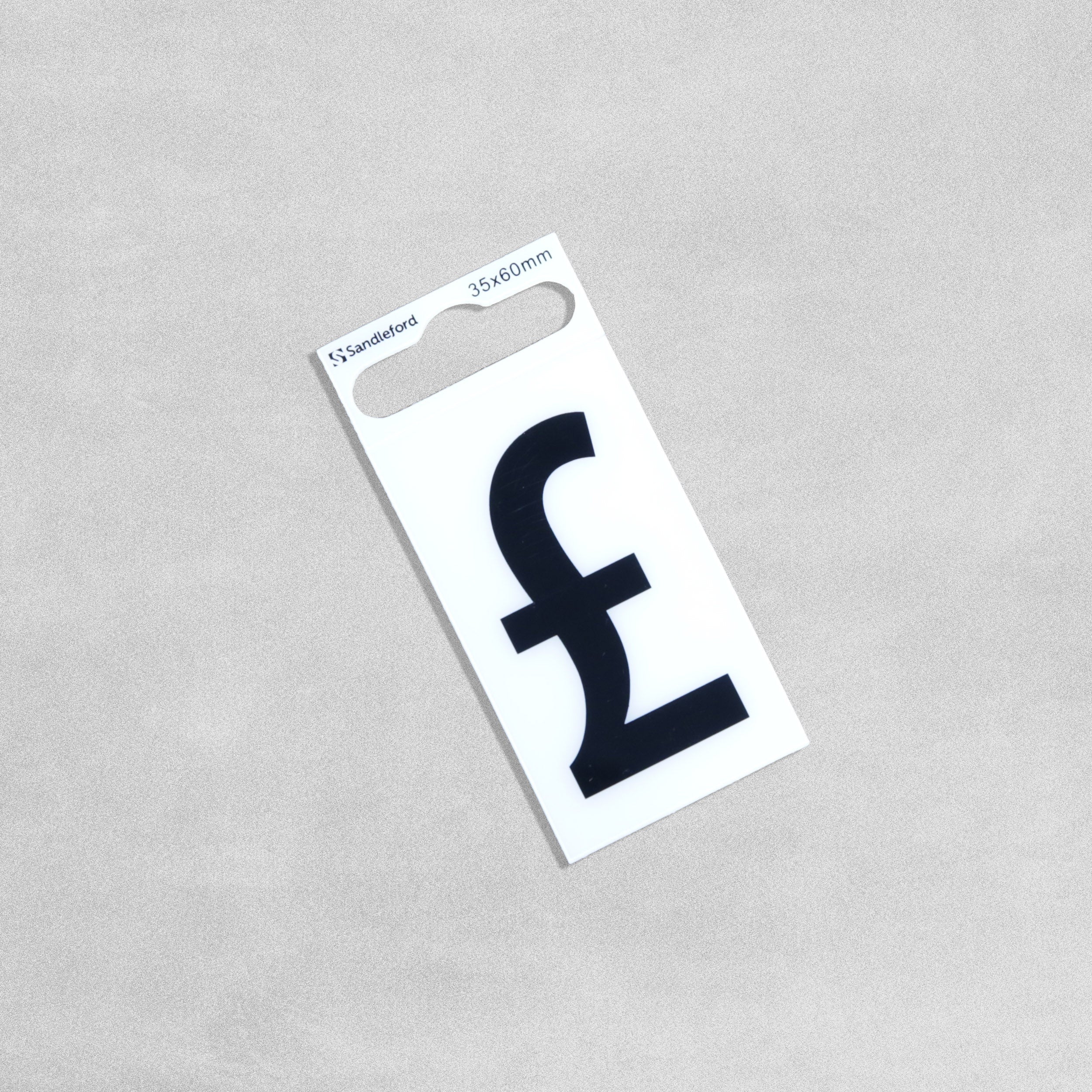 Sandleford Stick On Pound Sign - White & Black - 35 x 60mm