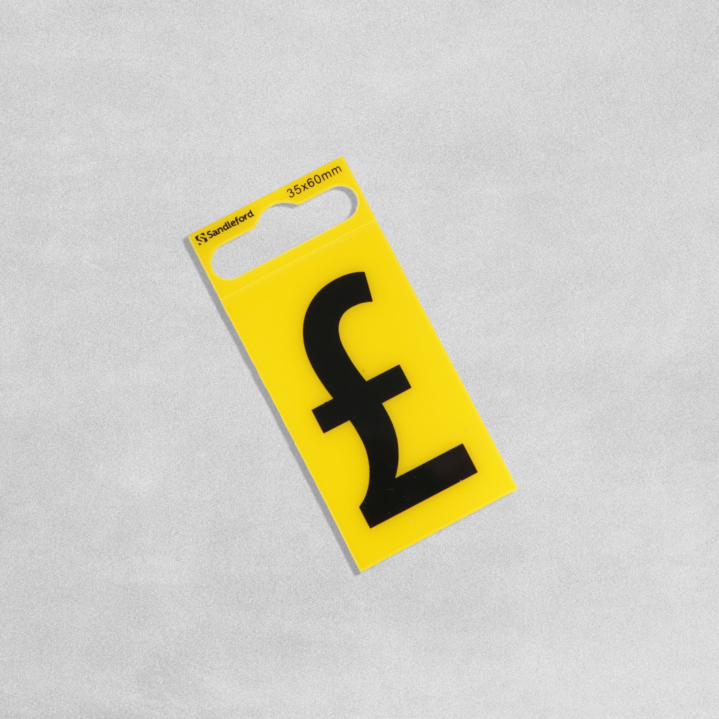 Sandleford Stick On Pound Sign - Yellow & Black - 35 x 60mm