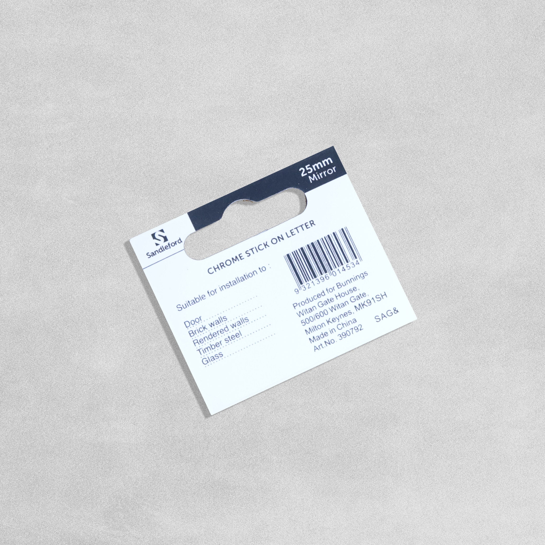 Sandleford Stick On Ampersand Sign - Chrome - 25mm