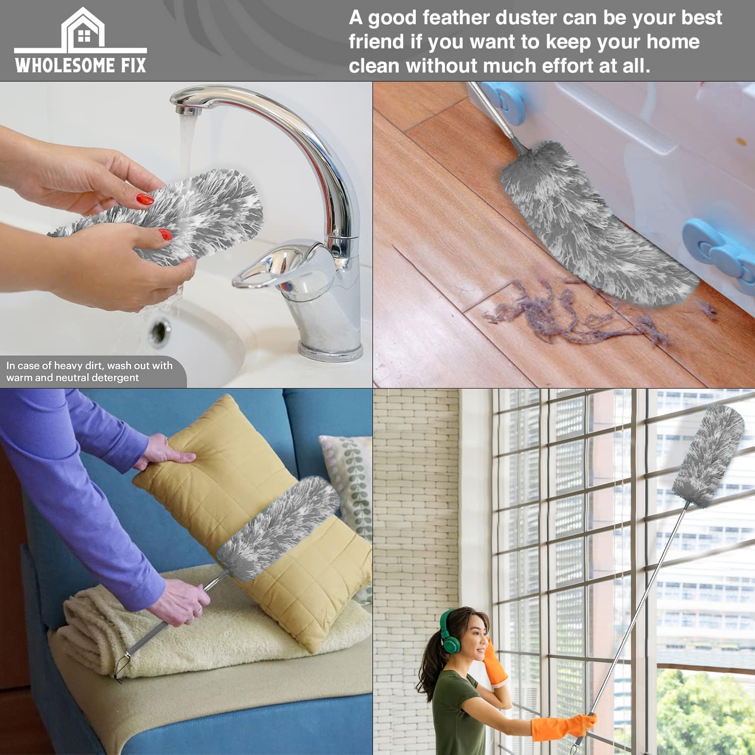 Wholesome Fix Feather Duster - Various Colours Available