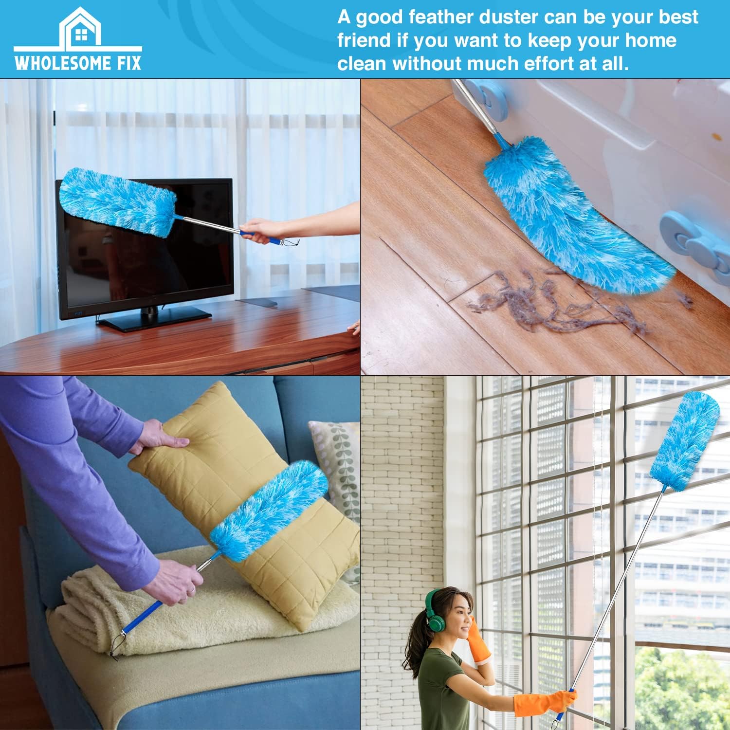 Wholesome Fix Feather Duster - Various Colours Available