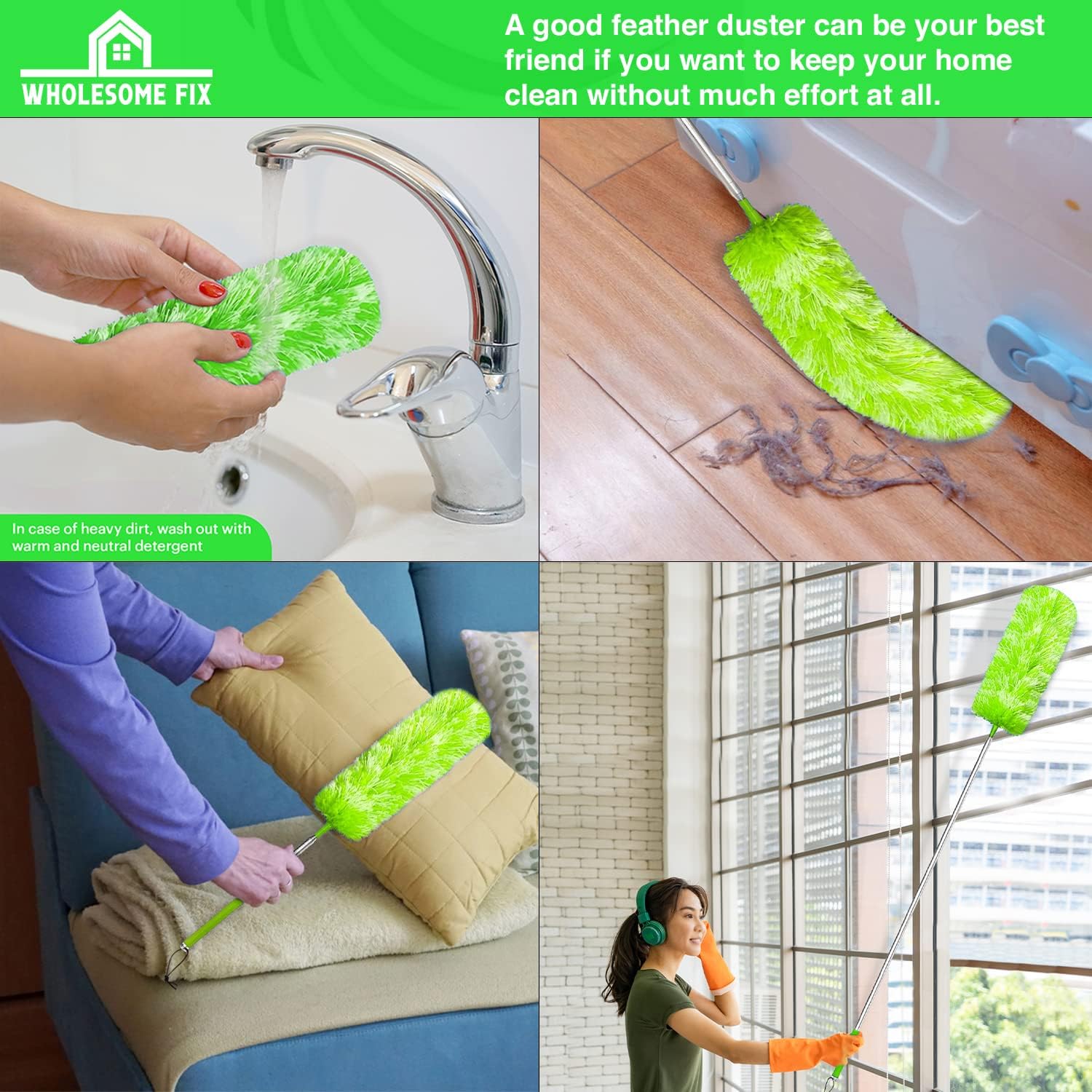 Wholesome Fix Feather Duster - Various Colours Available