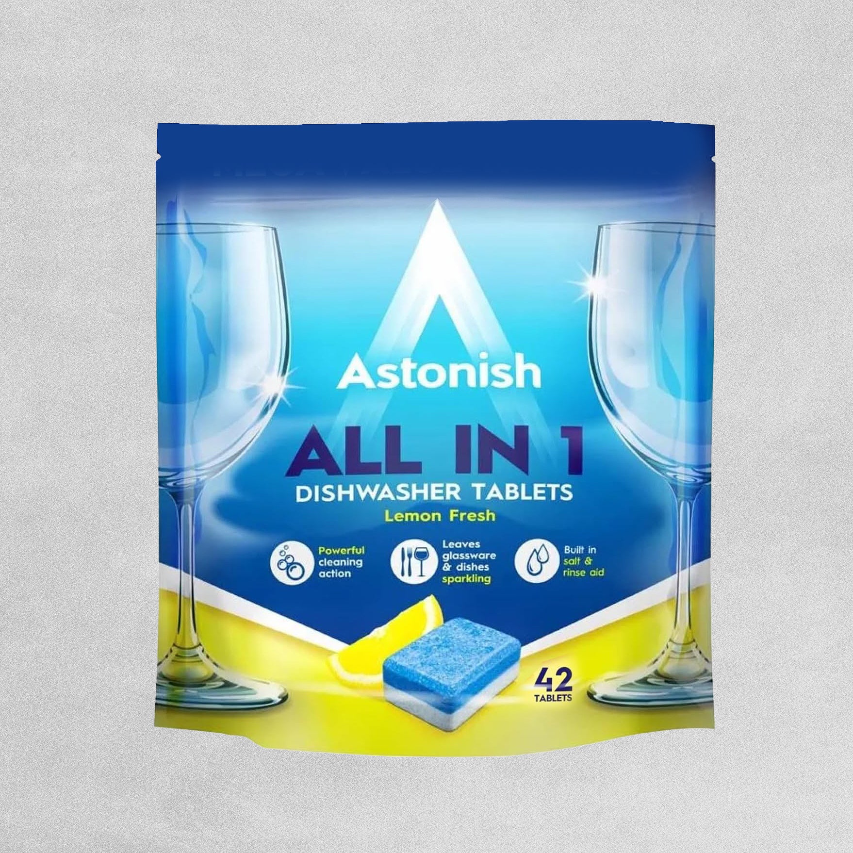 Astonish All in 1 Dishwasher Tablets - Lemon Fresh - 42 tablets