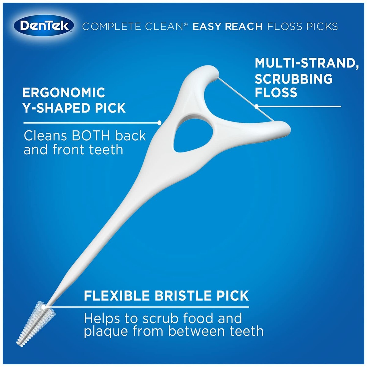 Dentek Complete Clean Floss Picks - 36pcs