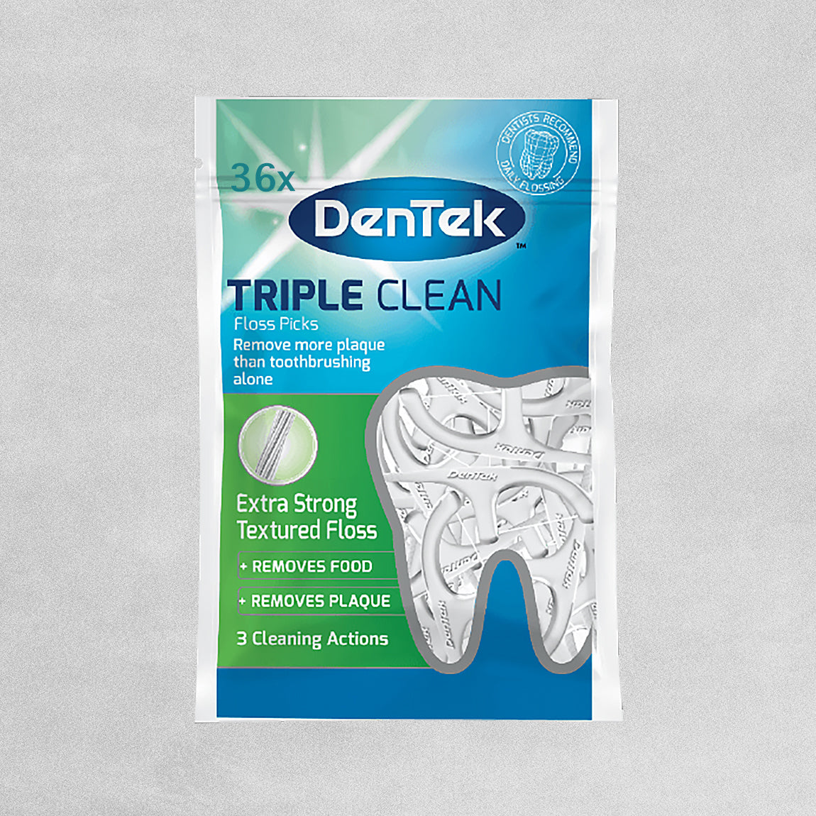 Dentek Triple Clean Floss Picks - 36pcs