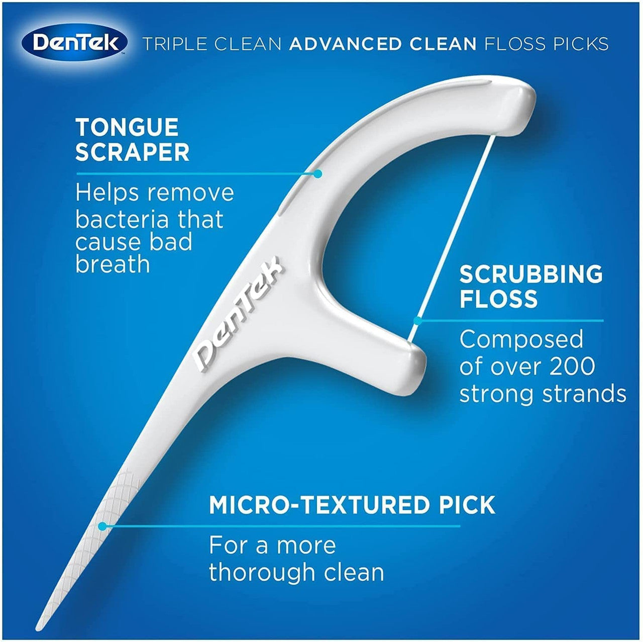Dentek Triple Clean Floss Picks - 36pcs