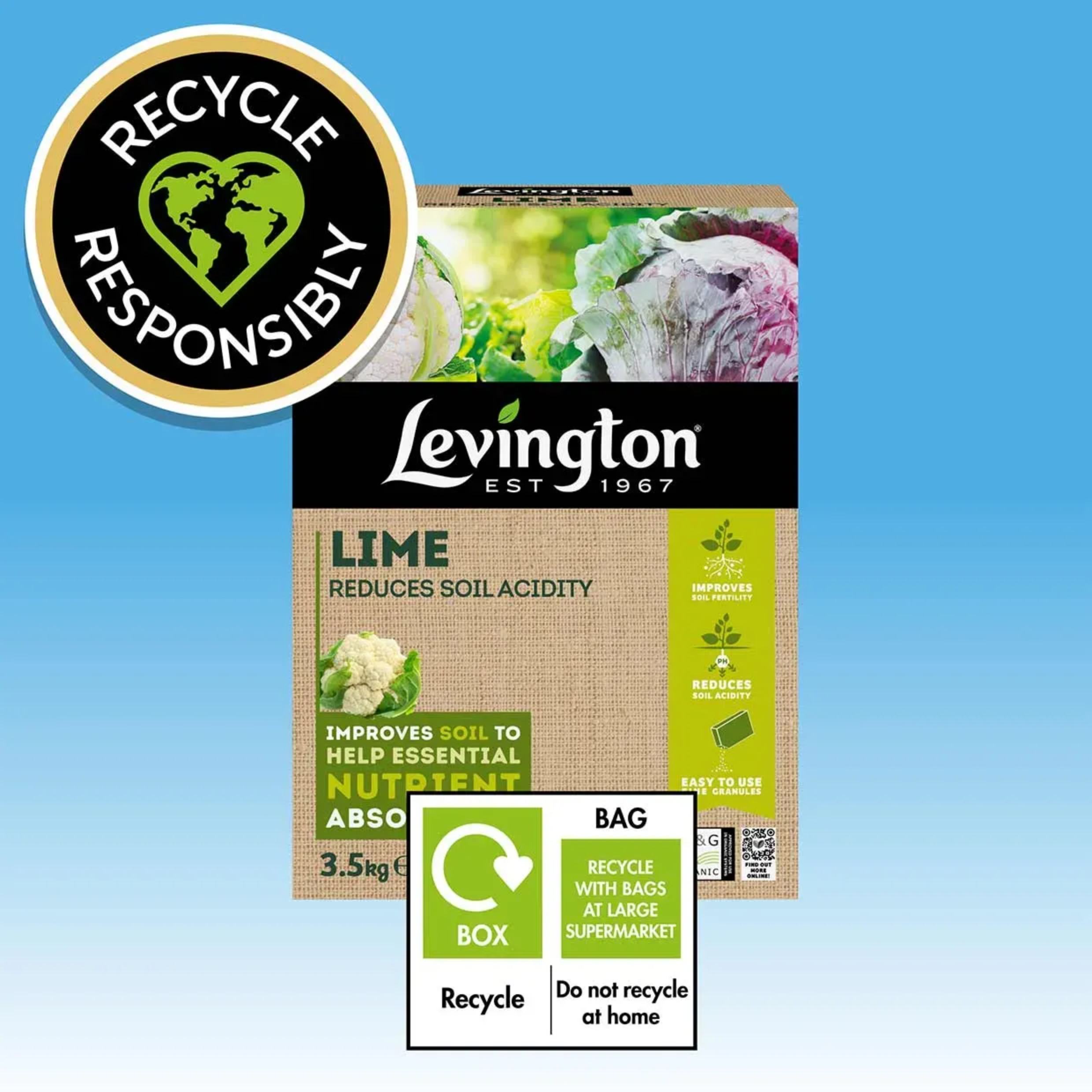 Levington Lime Soil Acidity Reducer - 3.5kg