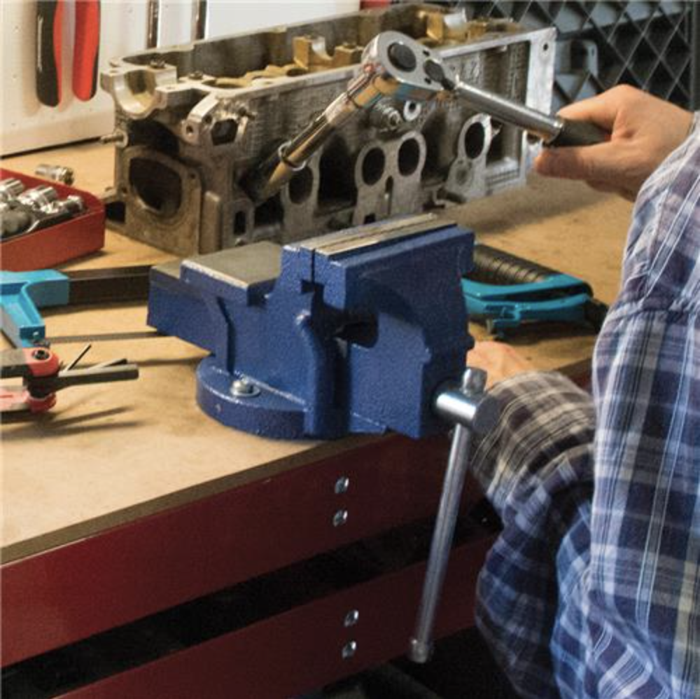Silverline 6" (150mm) Engineers Workshop Vice Swivel Base 16kg 160mm Jaw Capacity