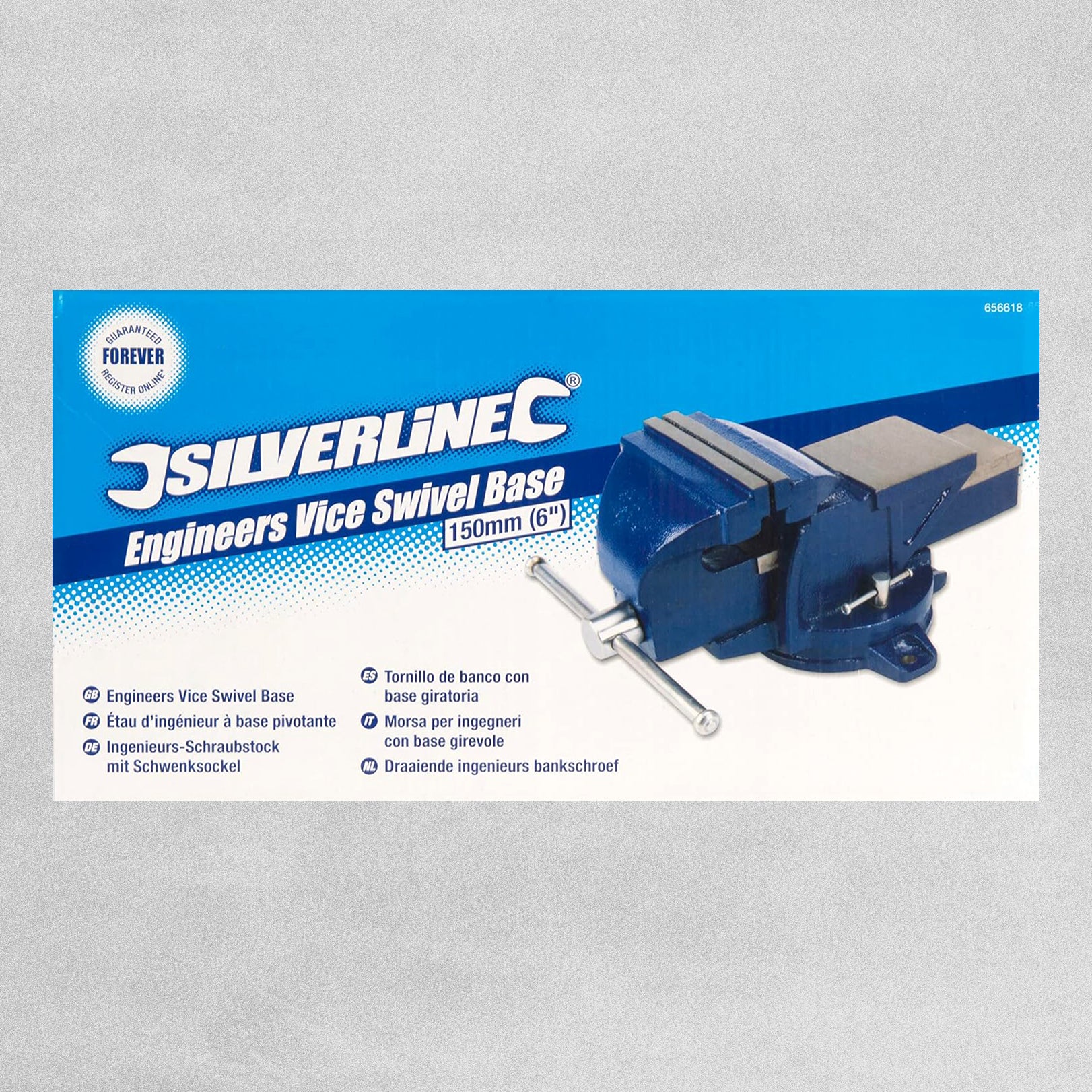 Silverline 6" (150mm) Engineers Workshop Vice Swivel Base 16kg 160mm Jaw Capacity
