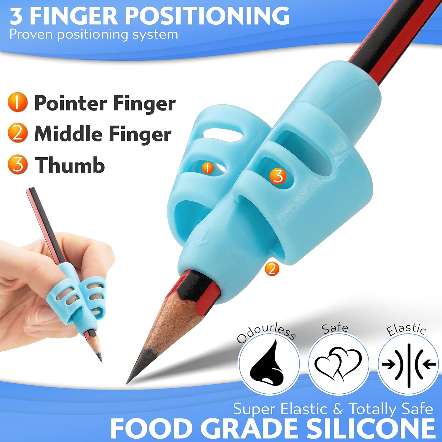 Stylo Pencil Grips - 6pcs