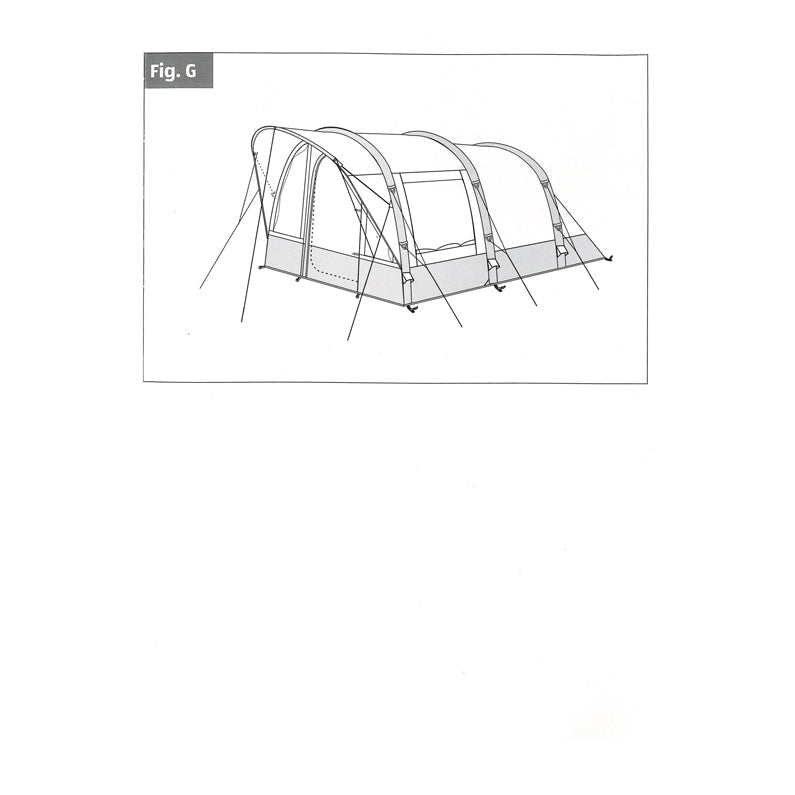 Adventuridge 6 Man Air Tent with Pump - Blue
