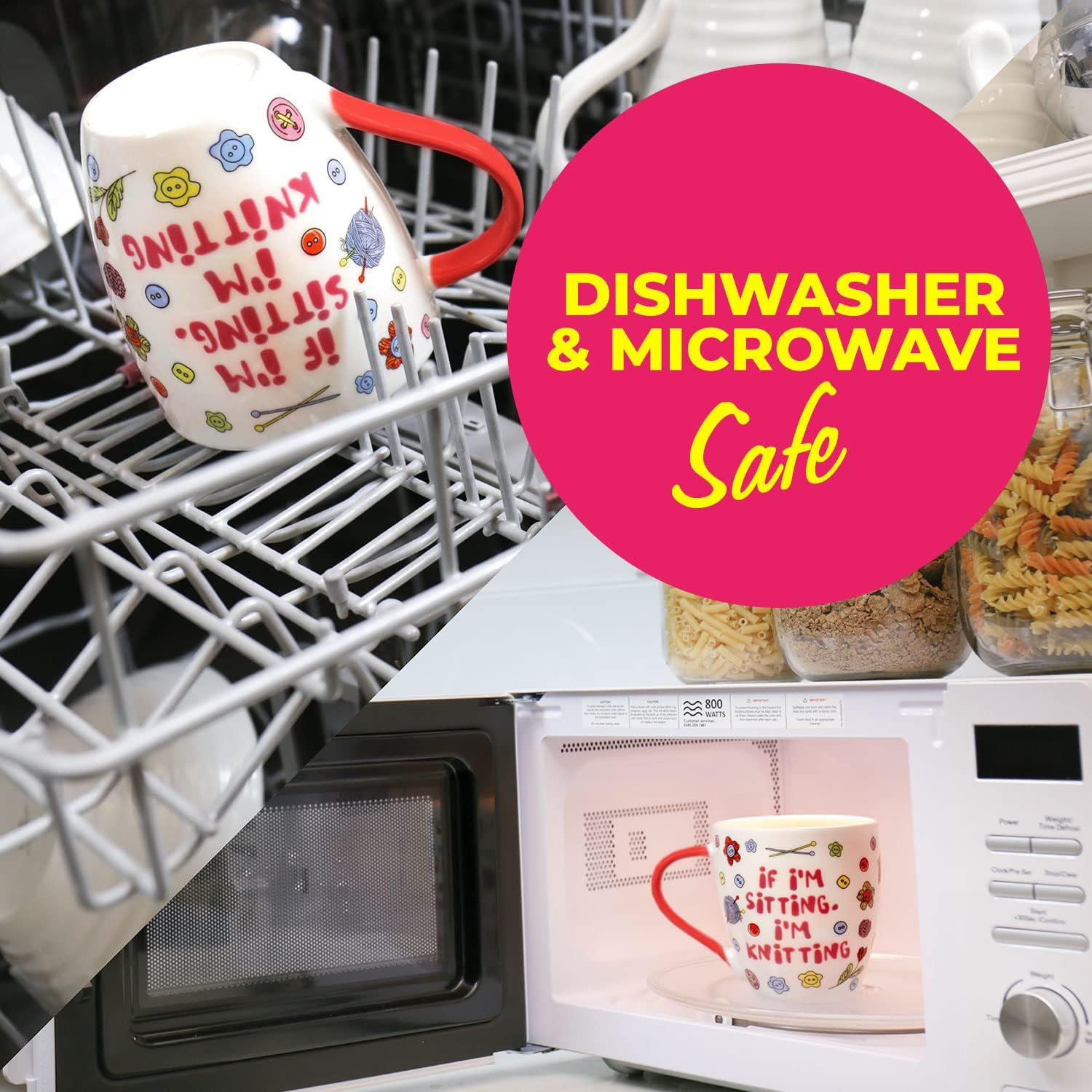 Love Mug®: Knitting Mug, Coaster and Spoon Gift Set