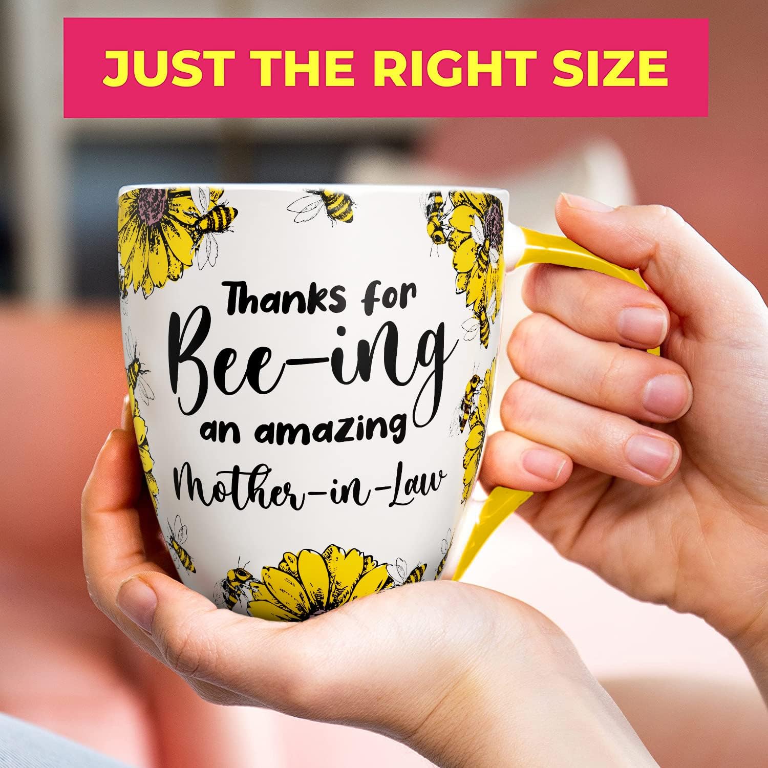 Love Mug®: Thanks for Bee-ing an Amazing Mother-in-Law Mug, Coaster and Spoon Gift Set