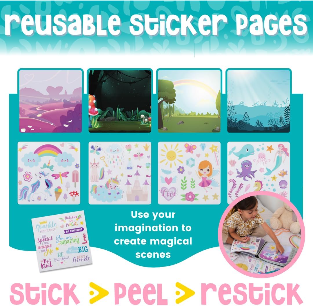 Amitie Lane Unicorn Activity Set, Gift Bag, Stickers and Doodle Book